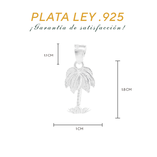 Dije de Plata Ley  .925 en  Forma de  Palmera (DM022)