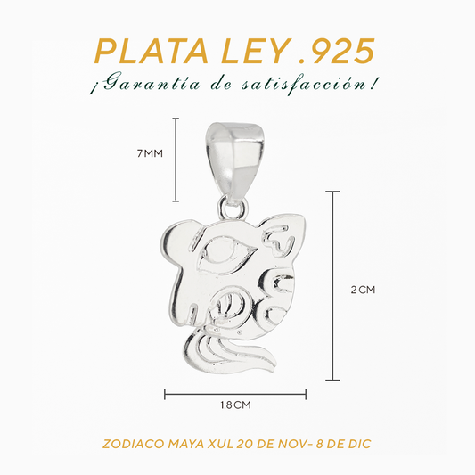 Dije de Plata .925 En Zodiaco Maya XUL ( 20 DE NOV - 8 DE DIC )