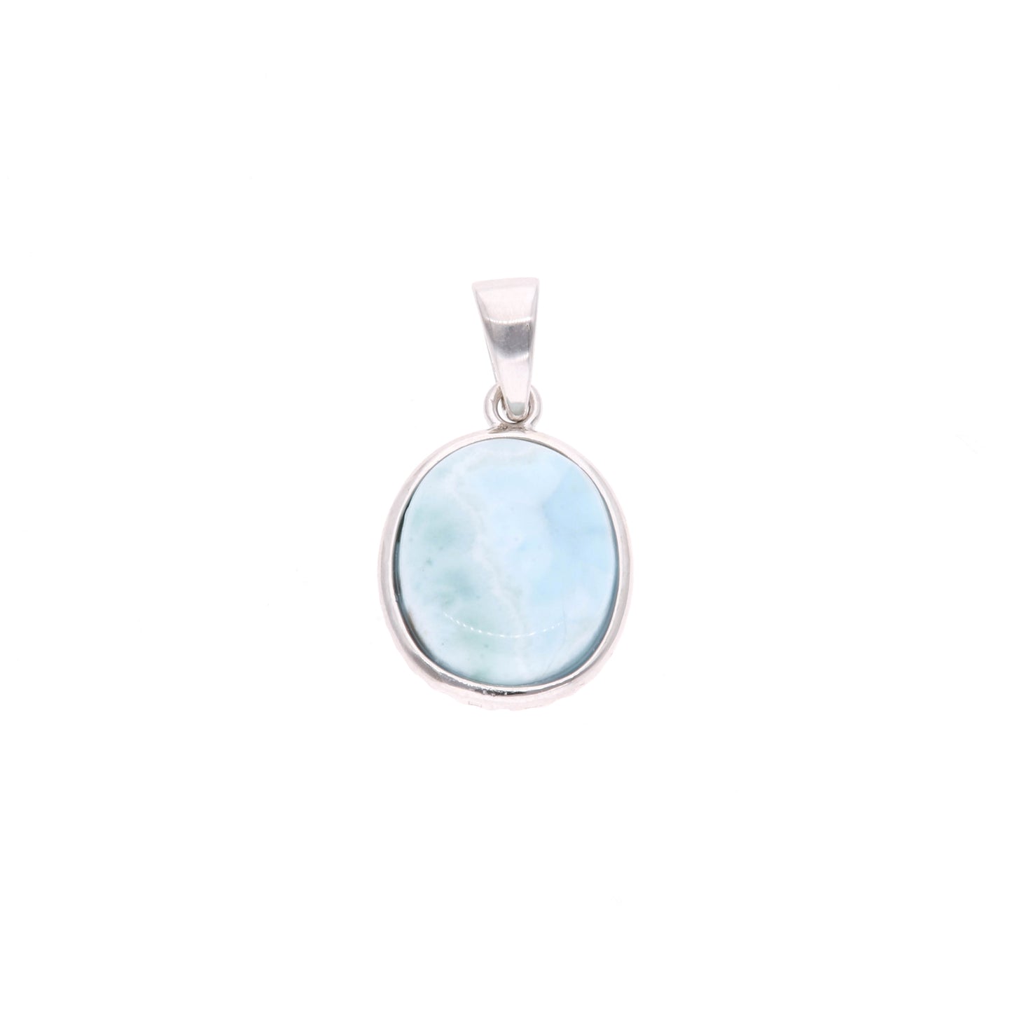 Collar Ovalado Clásico de Larimar en Plata.925