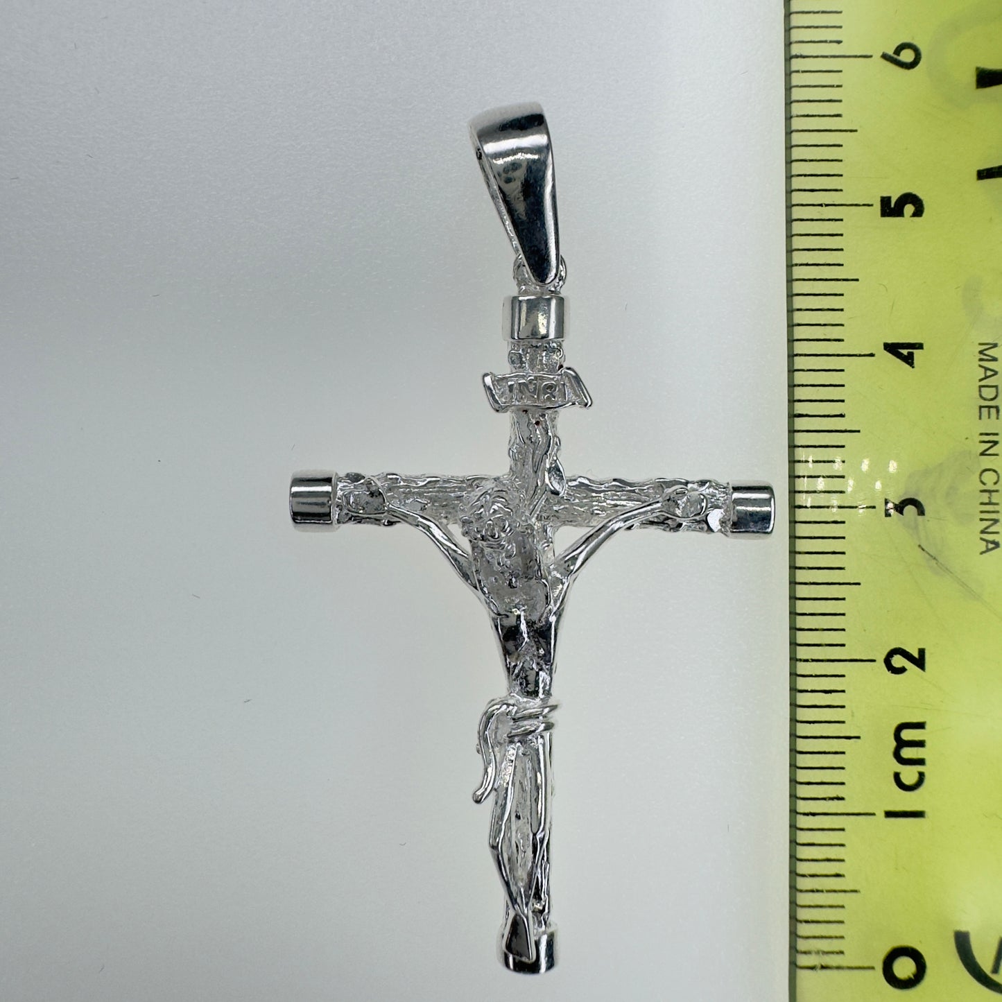 Dije de Cruz Plata 925 | Joyería Religiosa 5.5cm