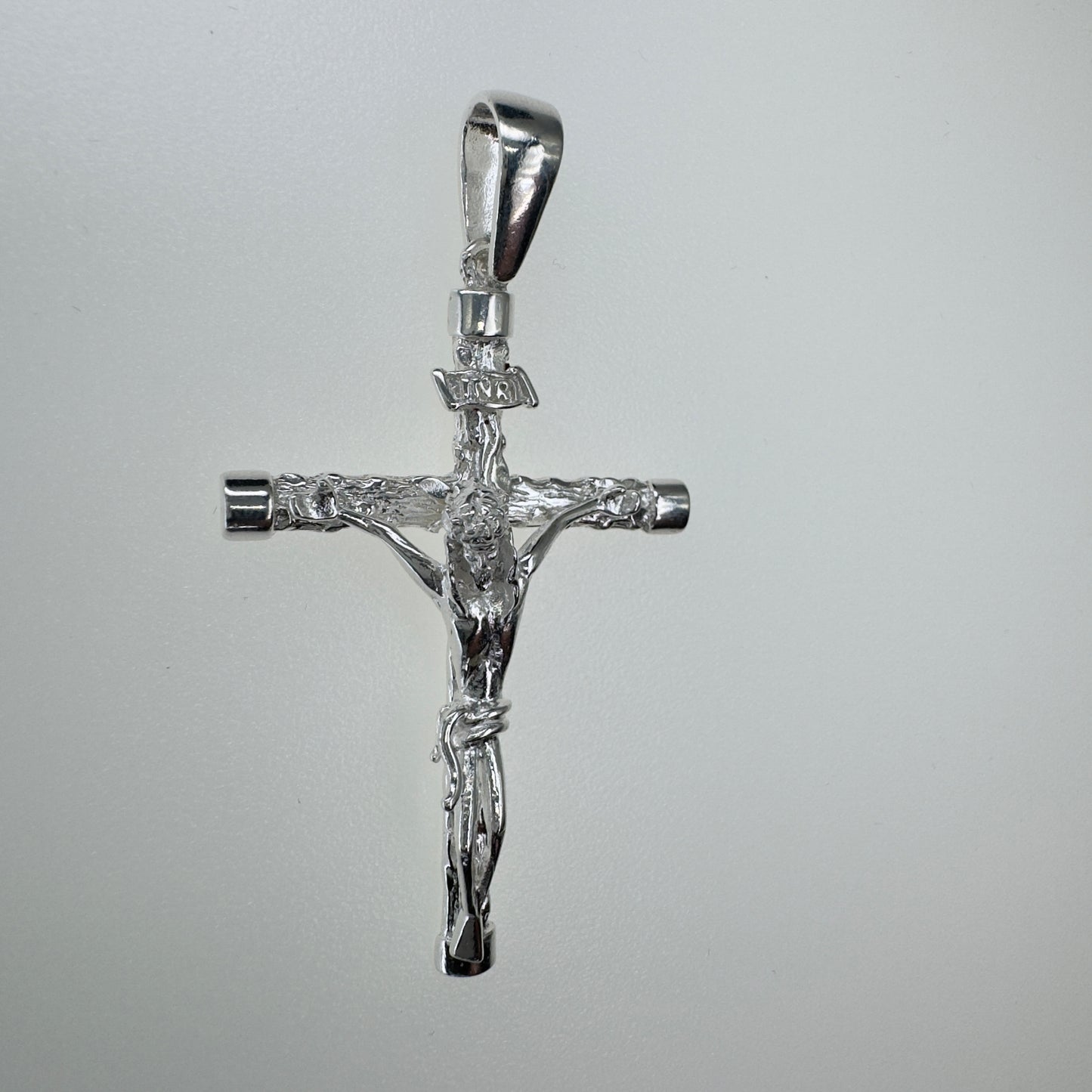Dije de Cruz Plata 925 | Joyería Religiosa 5.5cm