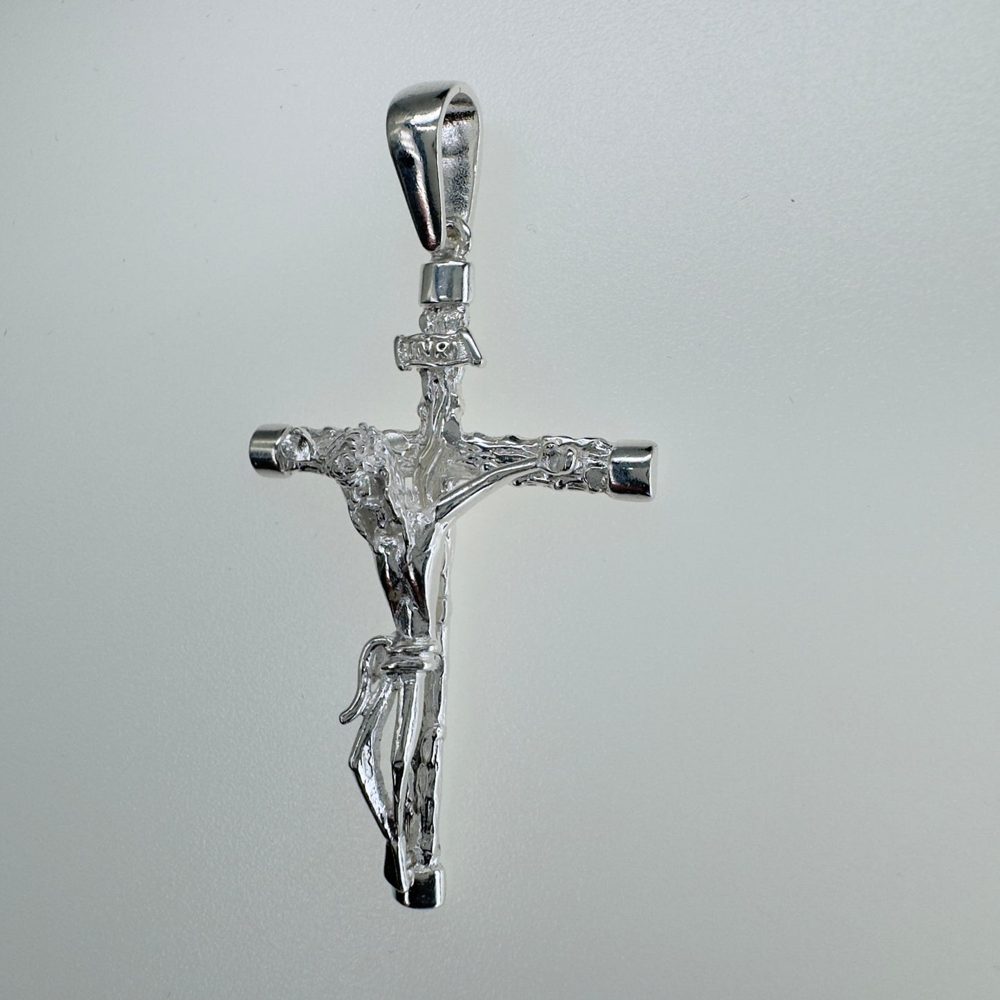 Dije de Cruz Plata 925 | Joyería Religiosa 5.5cm
