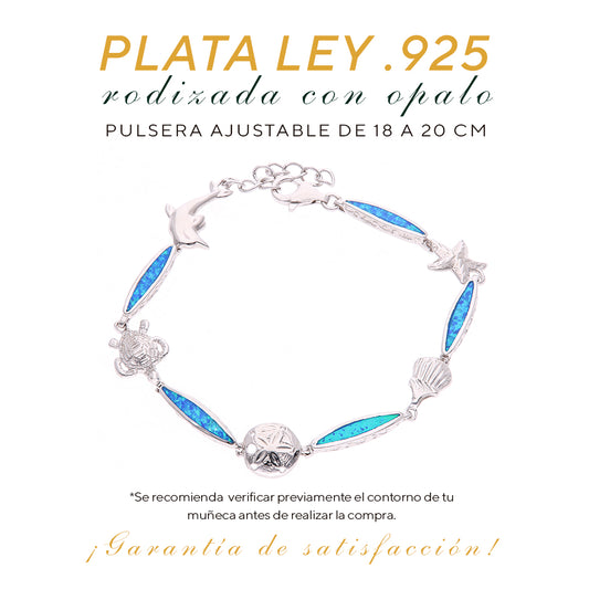 Pulsera Marina Ópalo en Plata.925