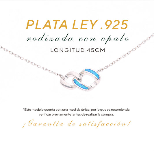 Collar union de Ópalo en Plata .925