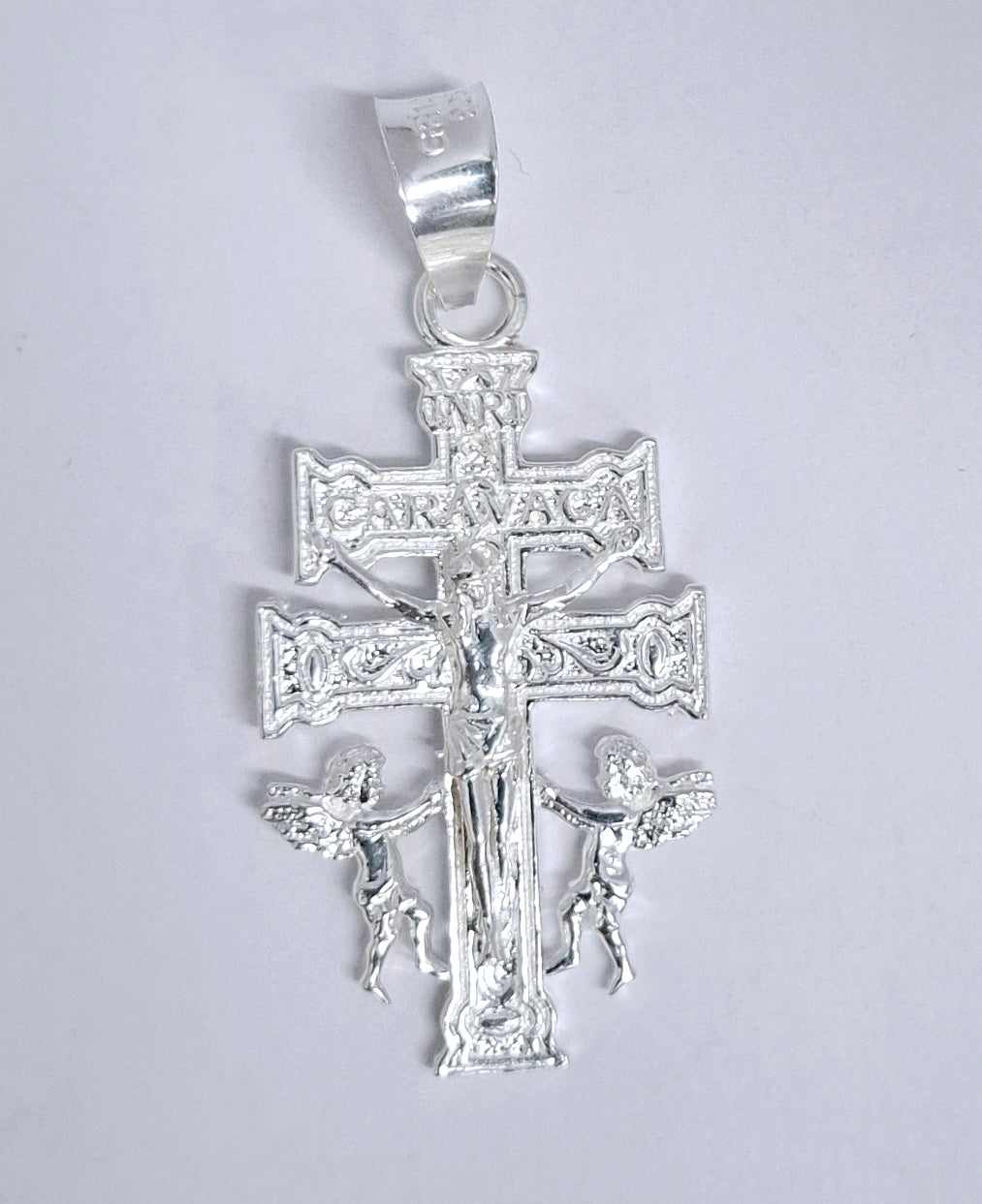Dije de Plata Ley .925 , Cruz de Caravaca Mod. DR085