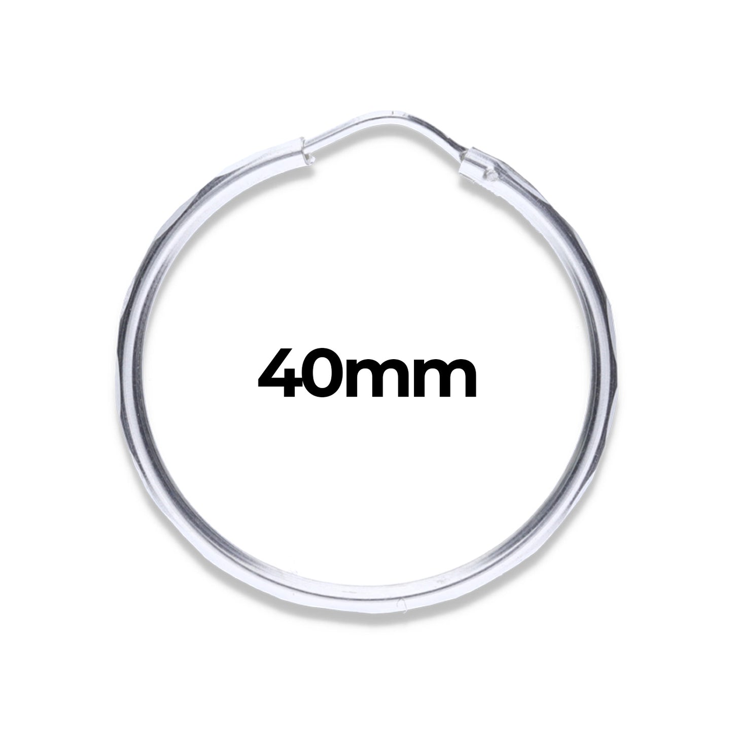 Arracadas Plata .925 40mm Diámetro - Mayoreo y Menudeo