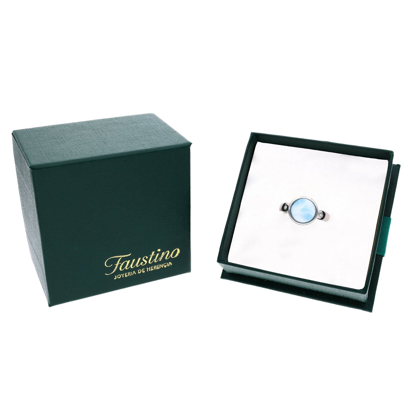 Anillo Ovalado de Larimar en Plata.925