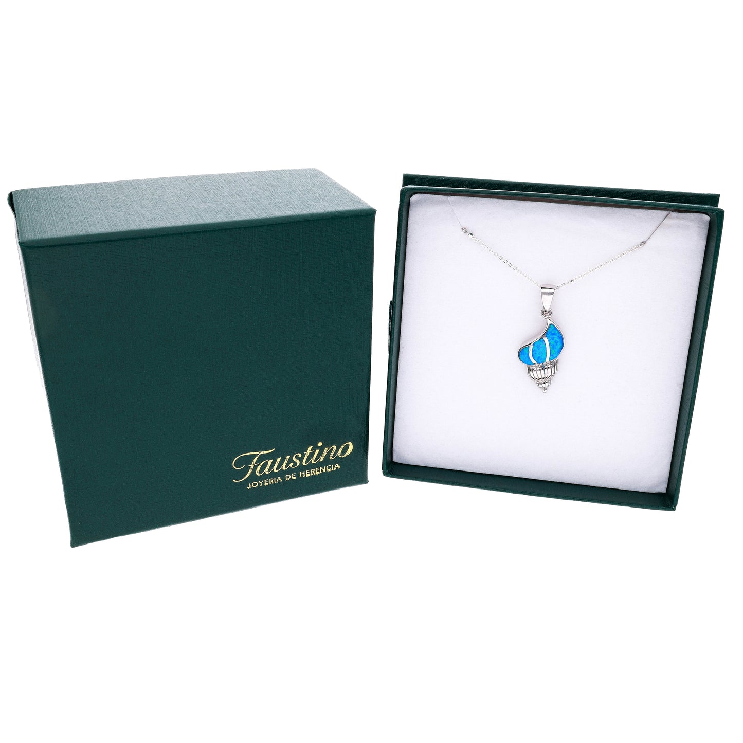 Dije Concha Marina Larimar en Plata.925