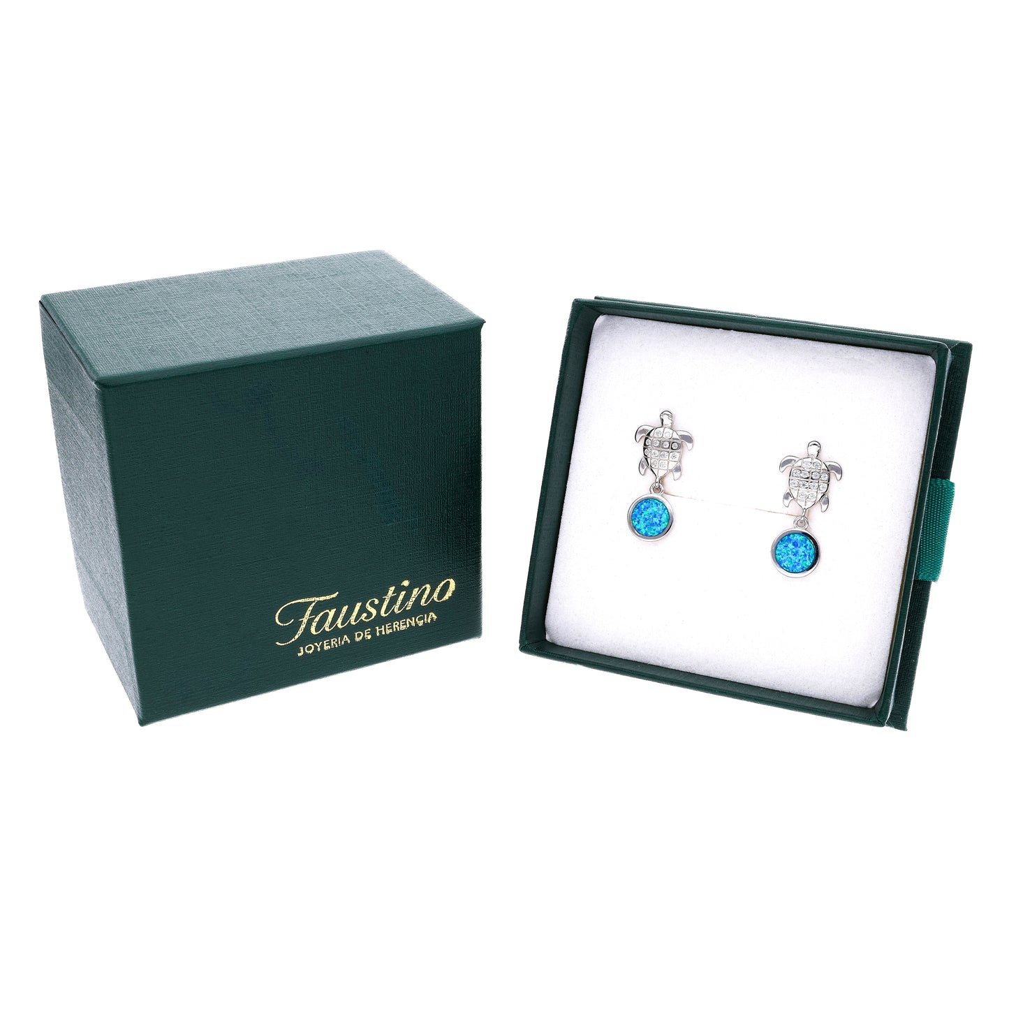 Aretes Tortuga Ópalo en Plata.925