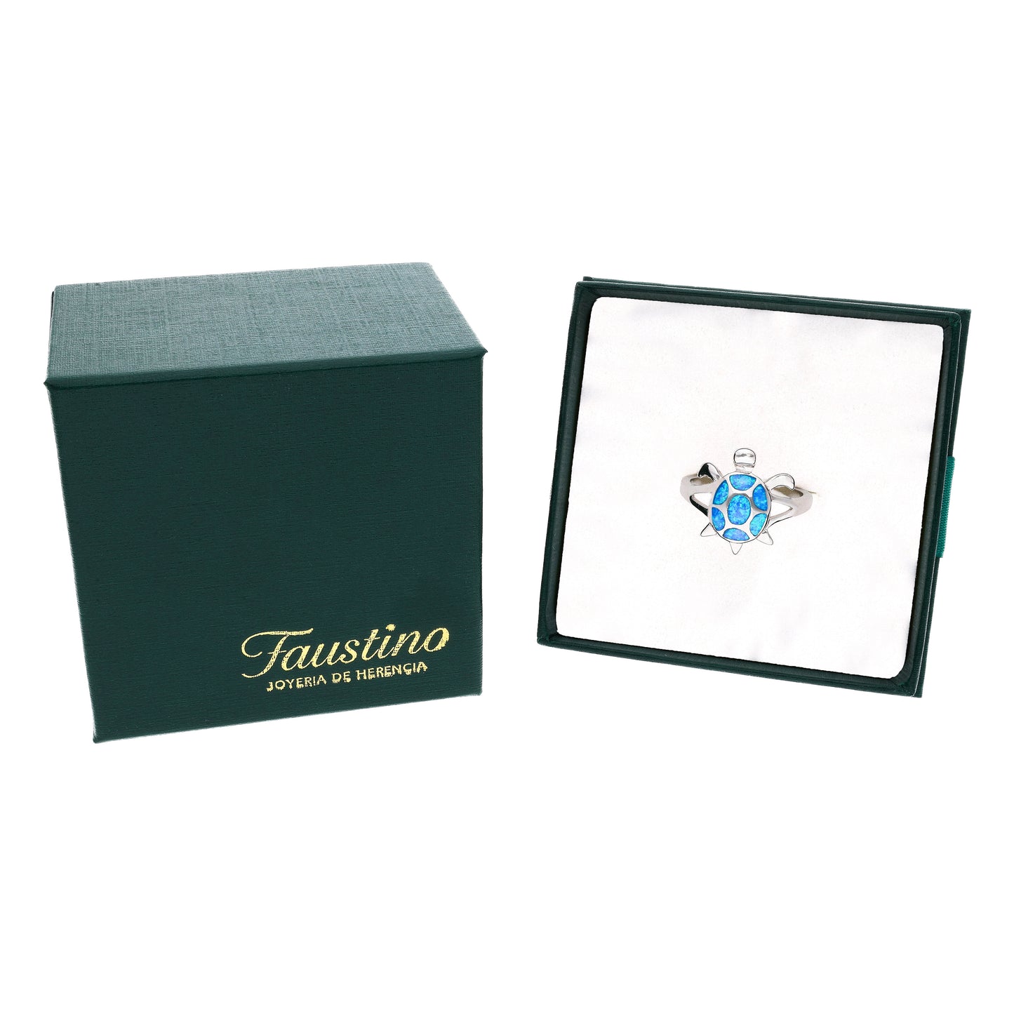 Anillo Tortuga Marina de Ópalo en Plata .925