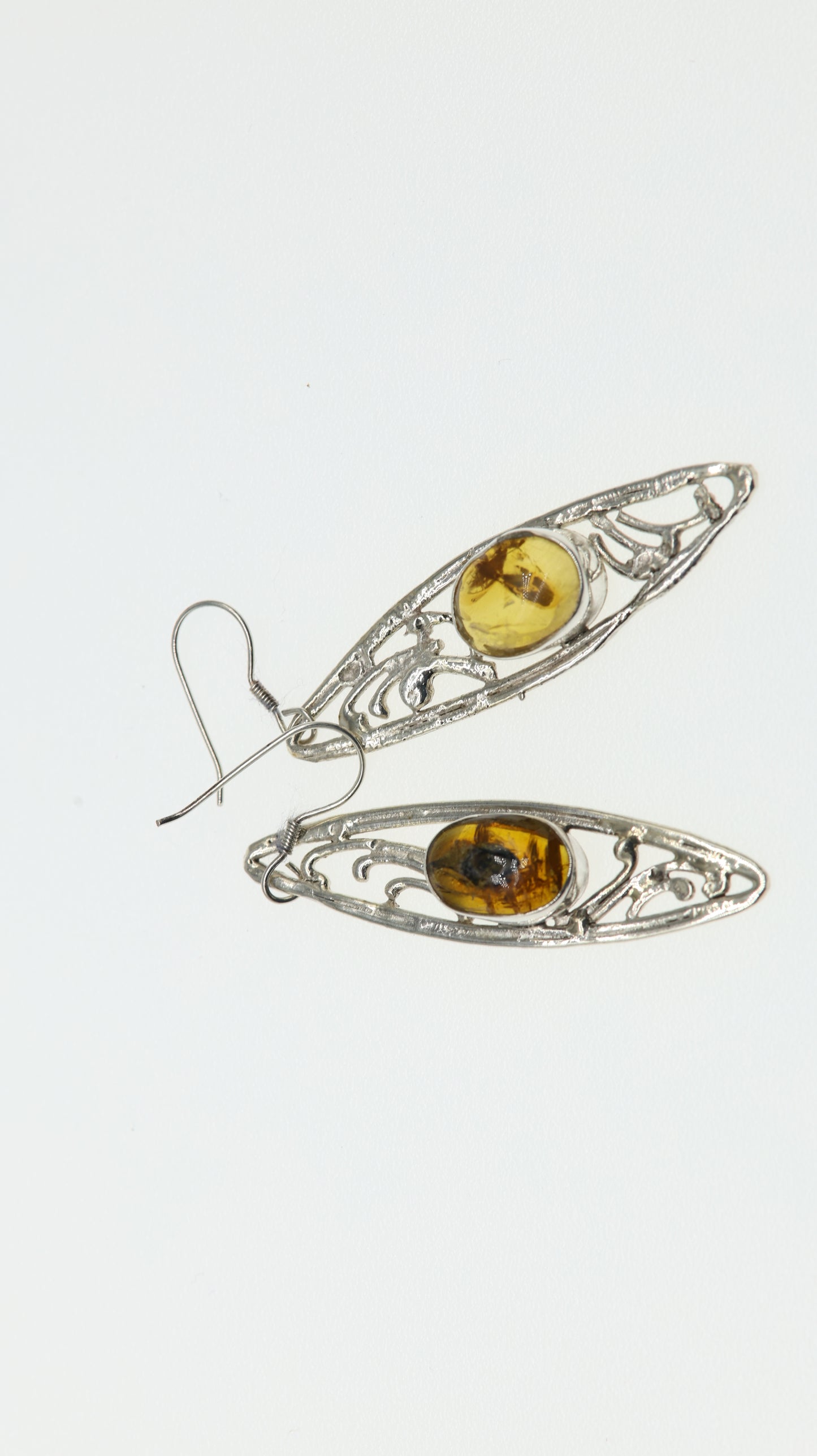 Aretes Barroco Plata 950 con Ámbar Diseño 1 Mayoreo