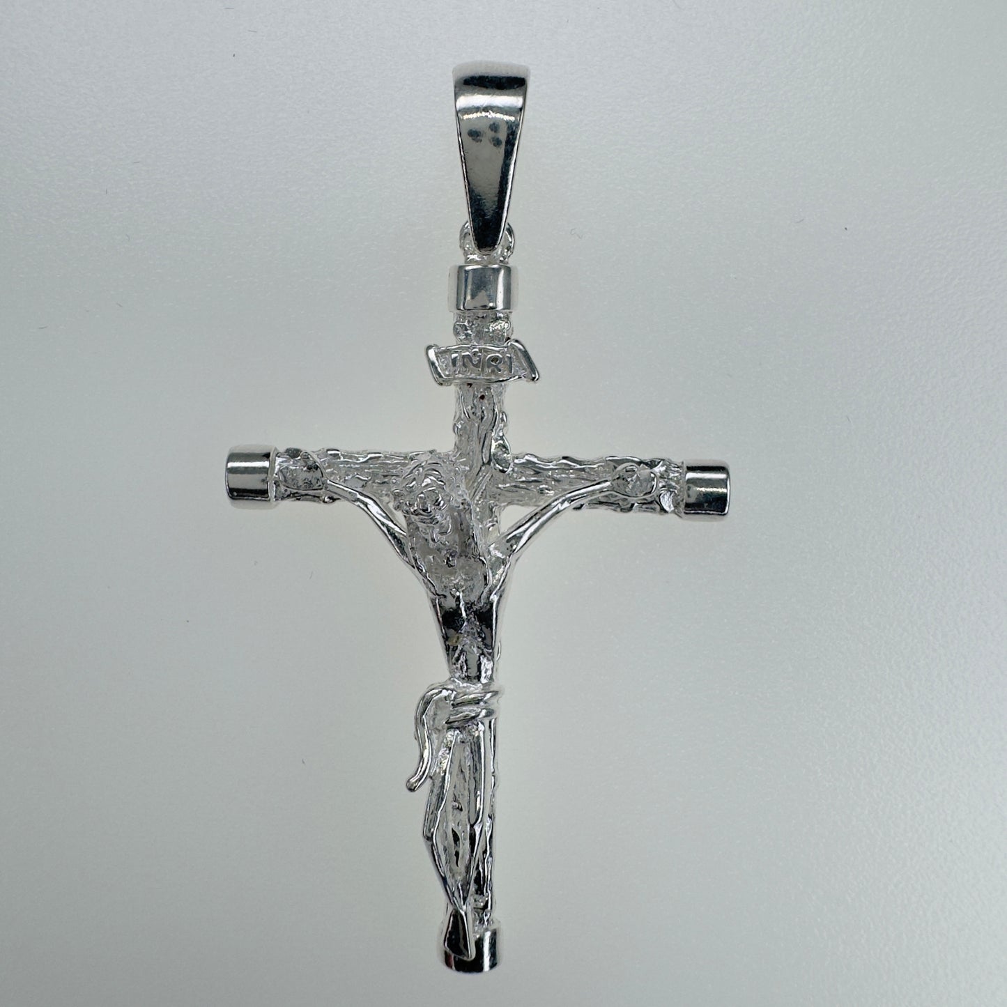 Dije de Cruz Plata 925 | Joyería Religiosa 5.5cm