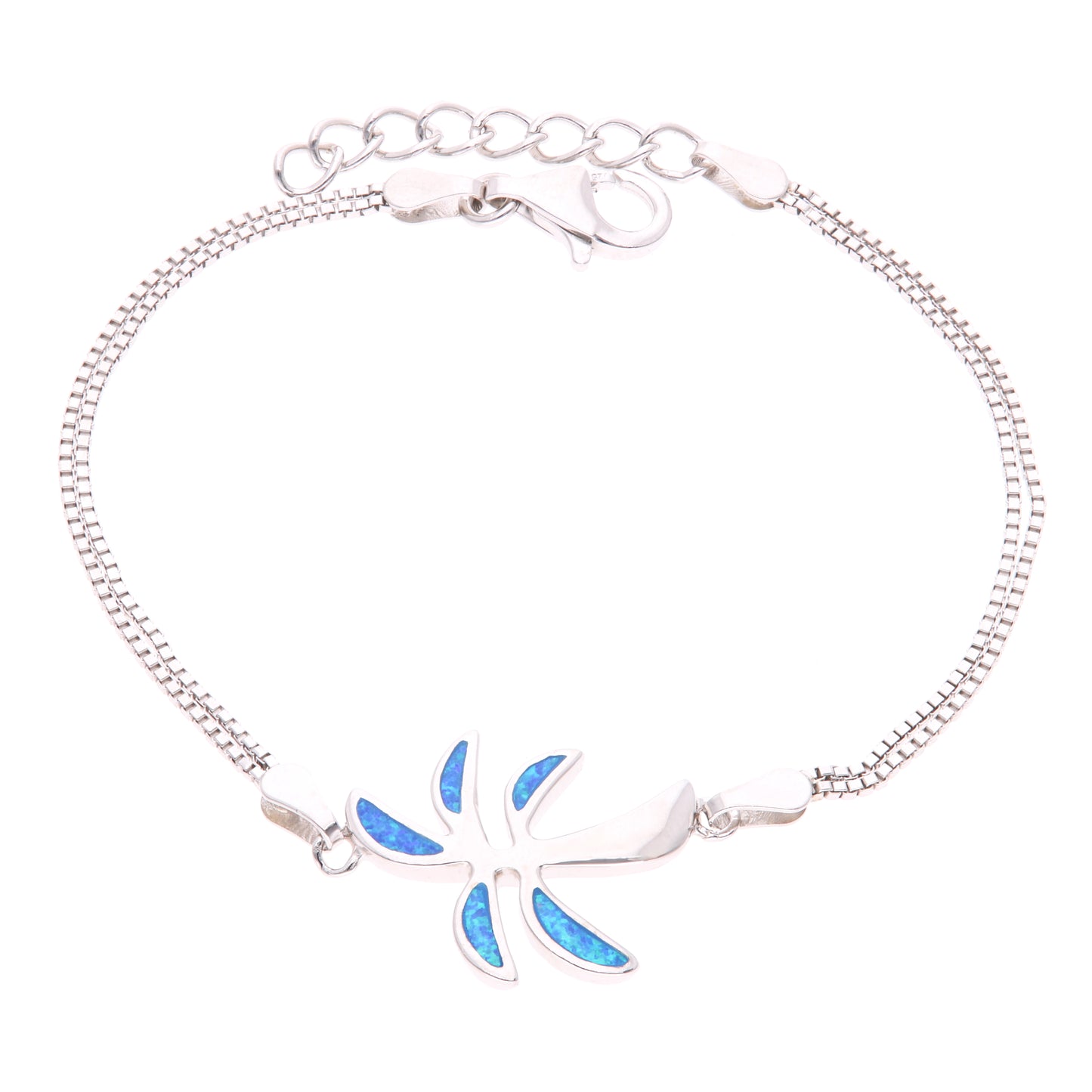 Pulsera Flor Marina Ópalo en Plata.925