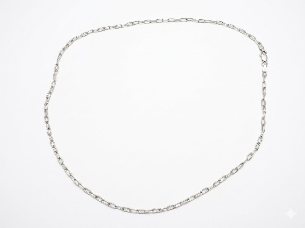 Cadena de Plata .925 - Estilo Paper Clip 3mm