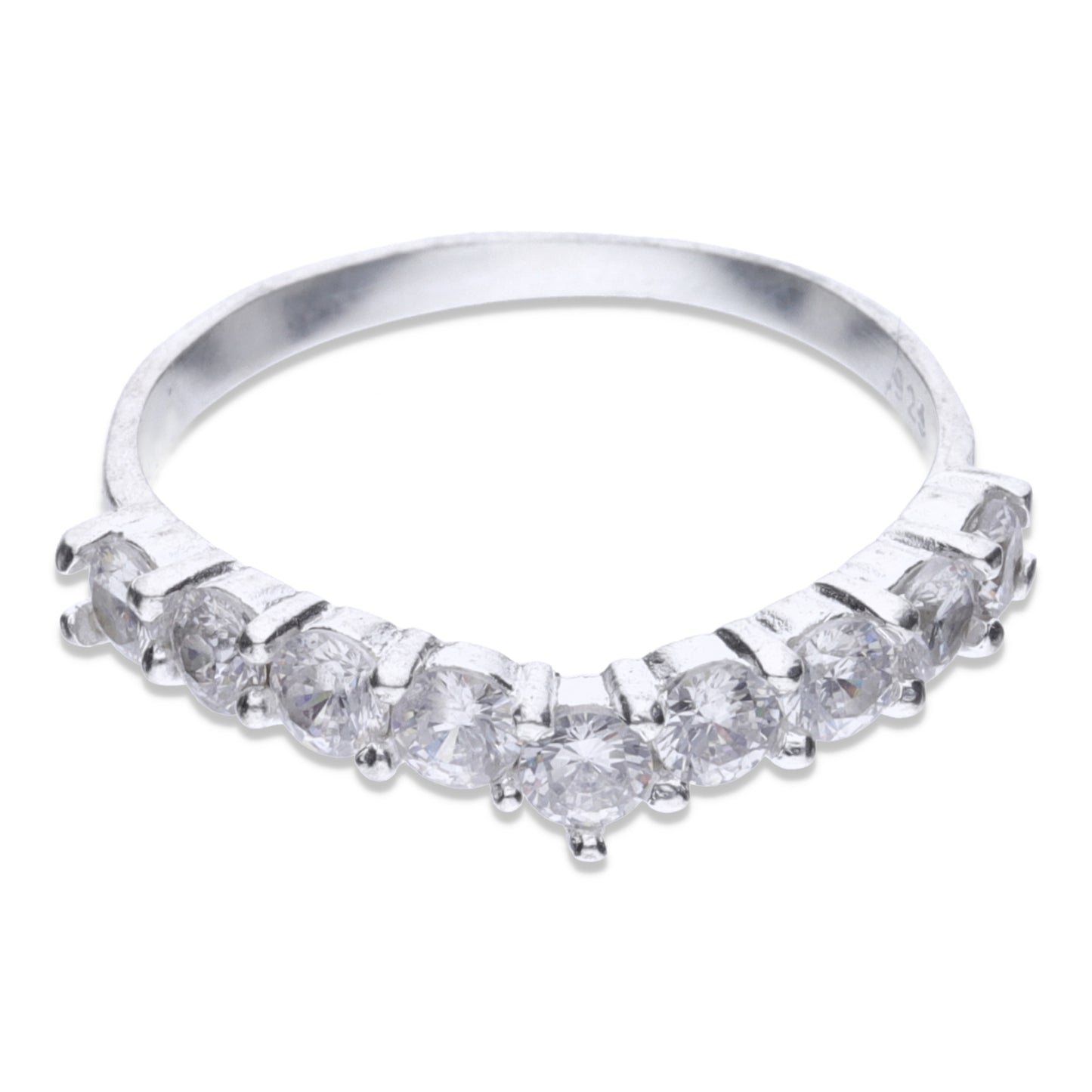 Anillo Plata .925 con Topacio Blanco Medio Cumbela Churumbela Talla 6, 7, 8, 9 CH0001 - Joyería Elegante