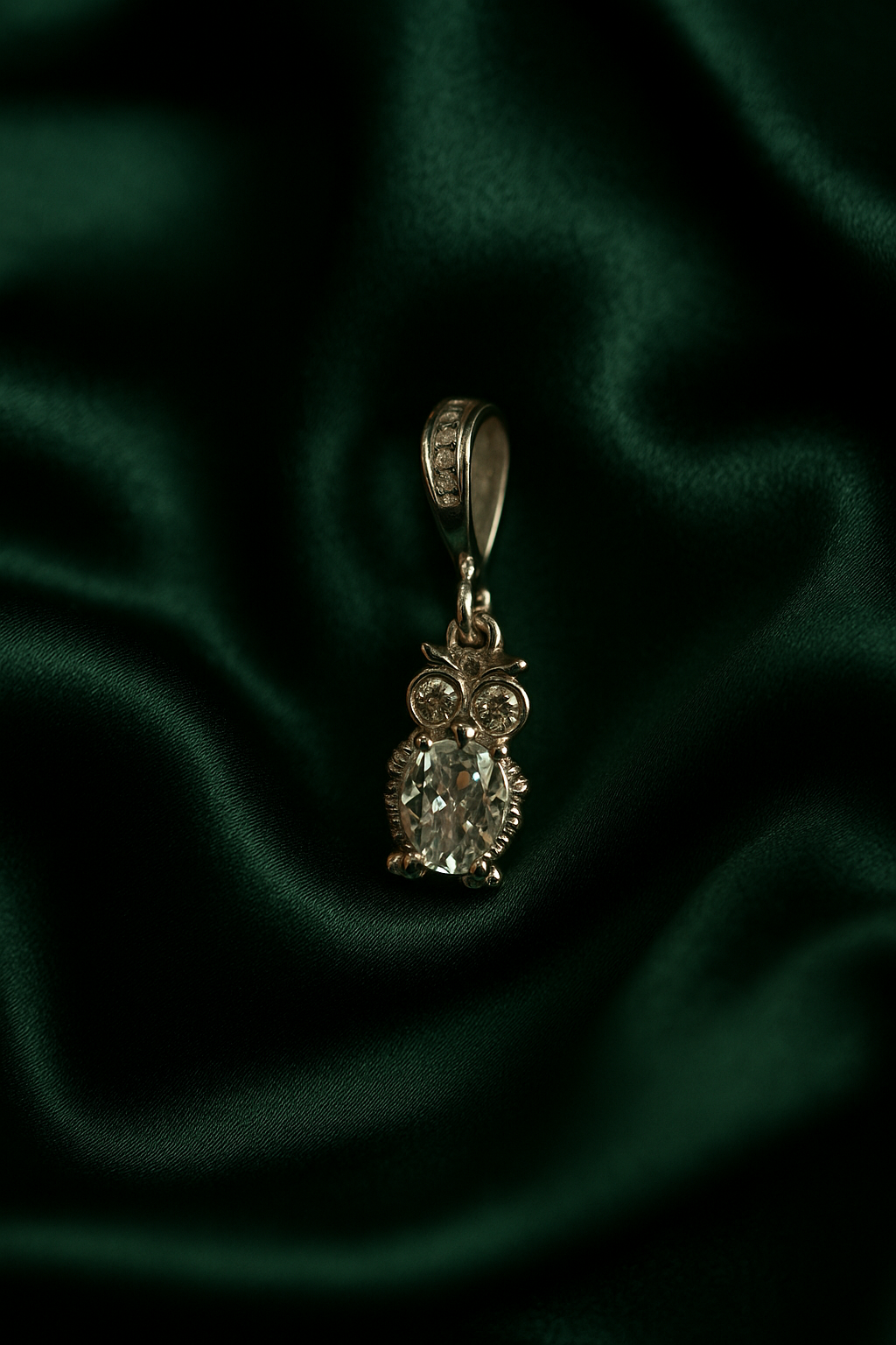 Dije de Búho en Plata 925 con Circonia - Joyería Fina y Elegante para Regalo