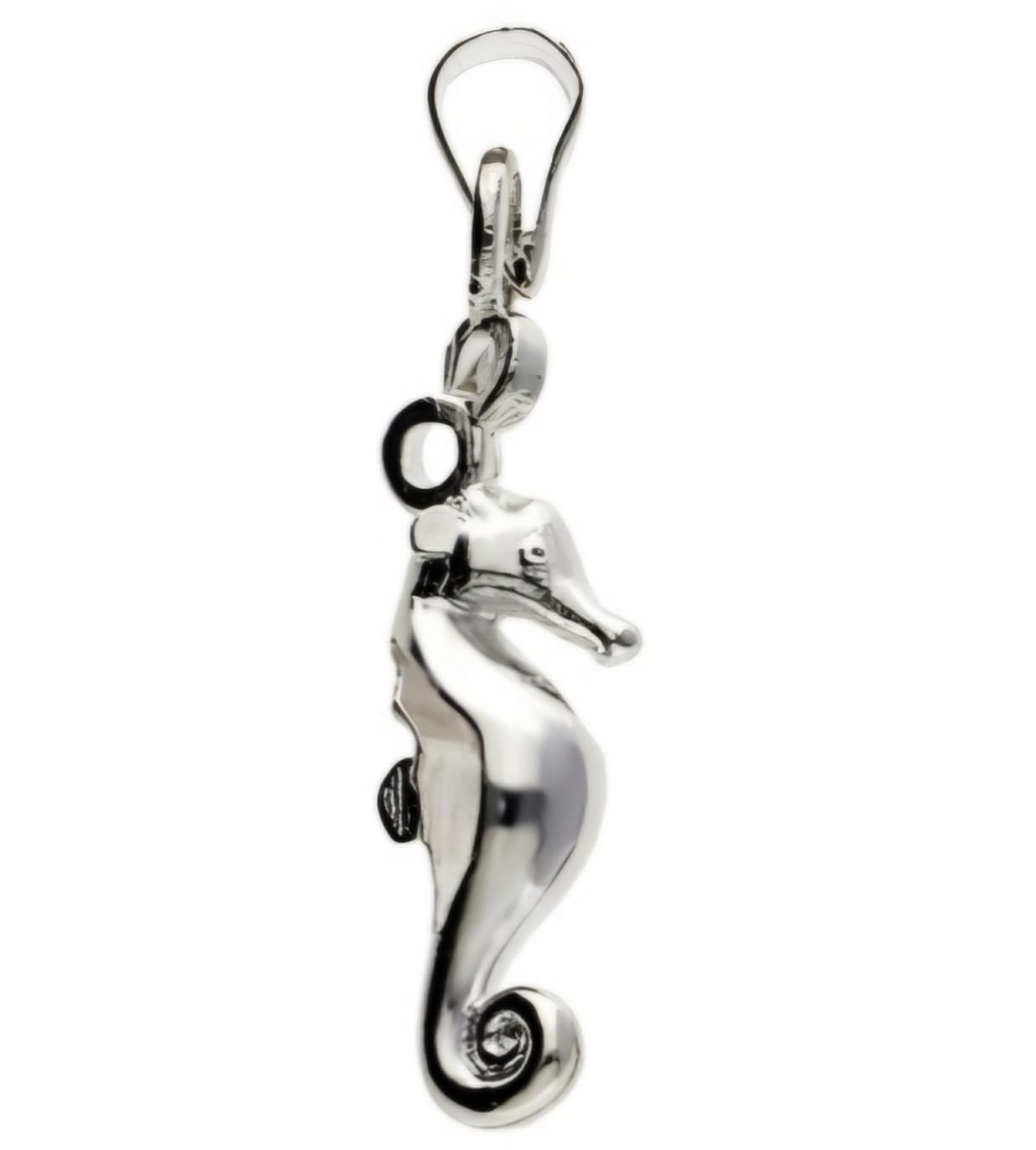 Dije Plata Ley .925 en Forma de Caballito de Mar (DM017) - Joyería Marina