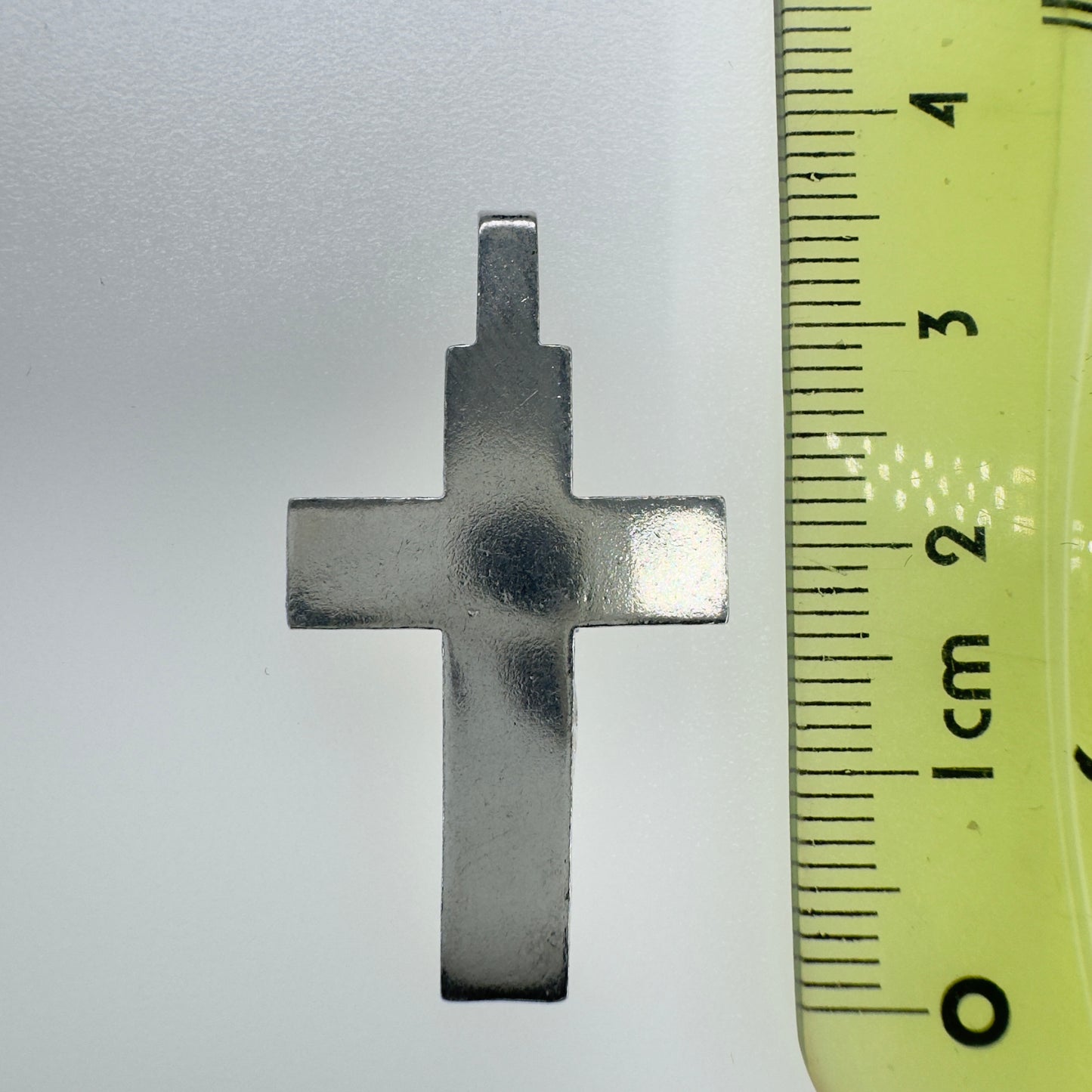 Cruz Lisa Plata 925 Diseño Elegante para Hombre Mujer