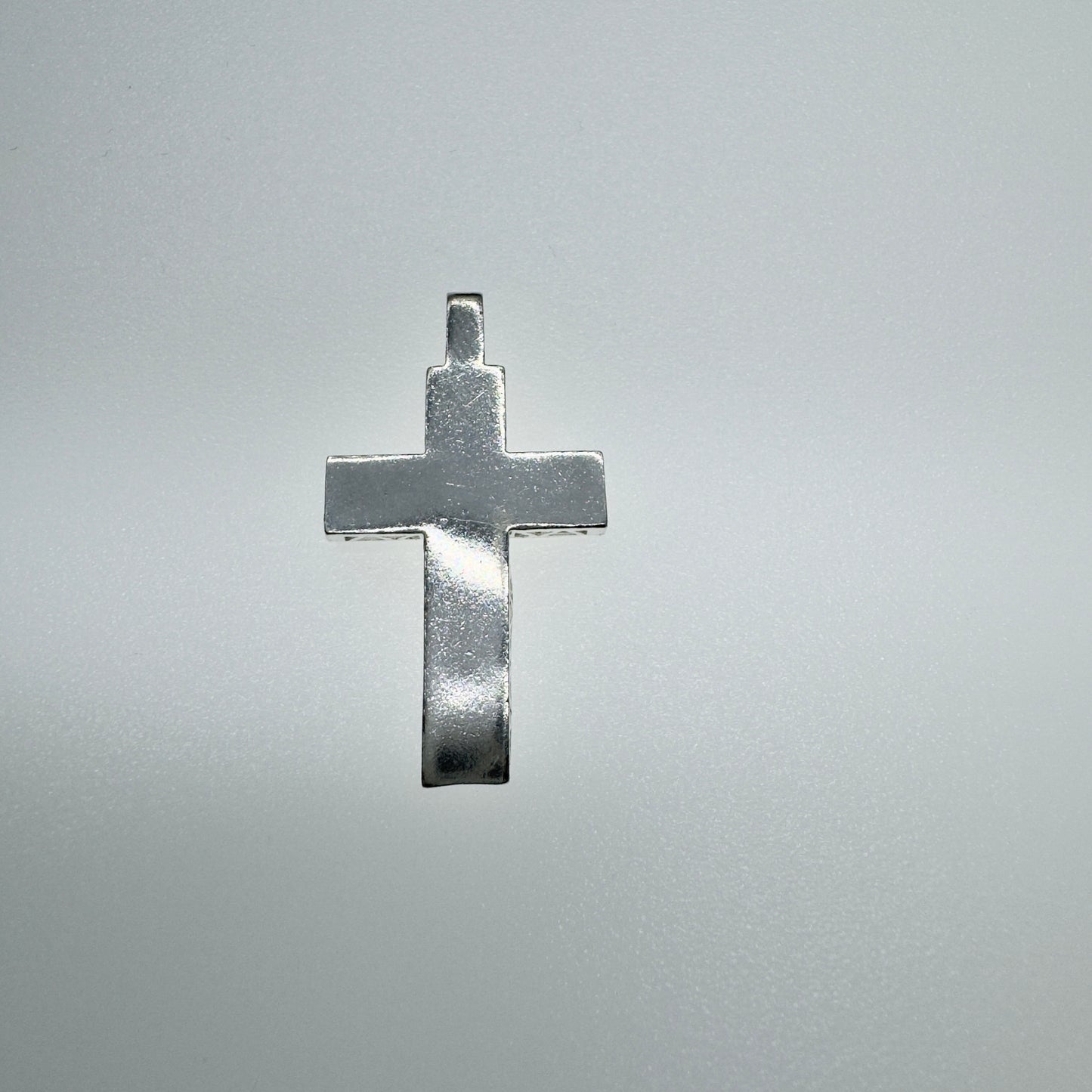 Cruz Lisa Plata 925 Diseño Elegante para Hombre Mujer