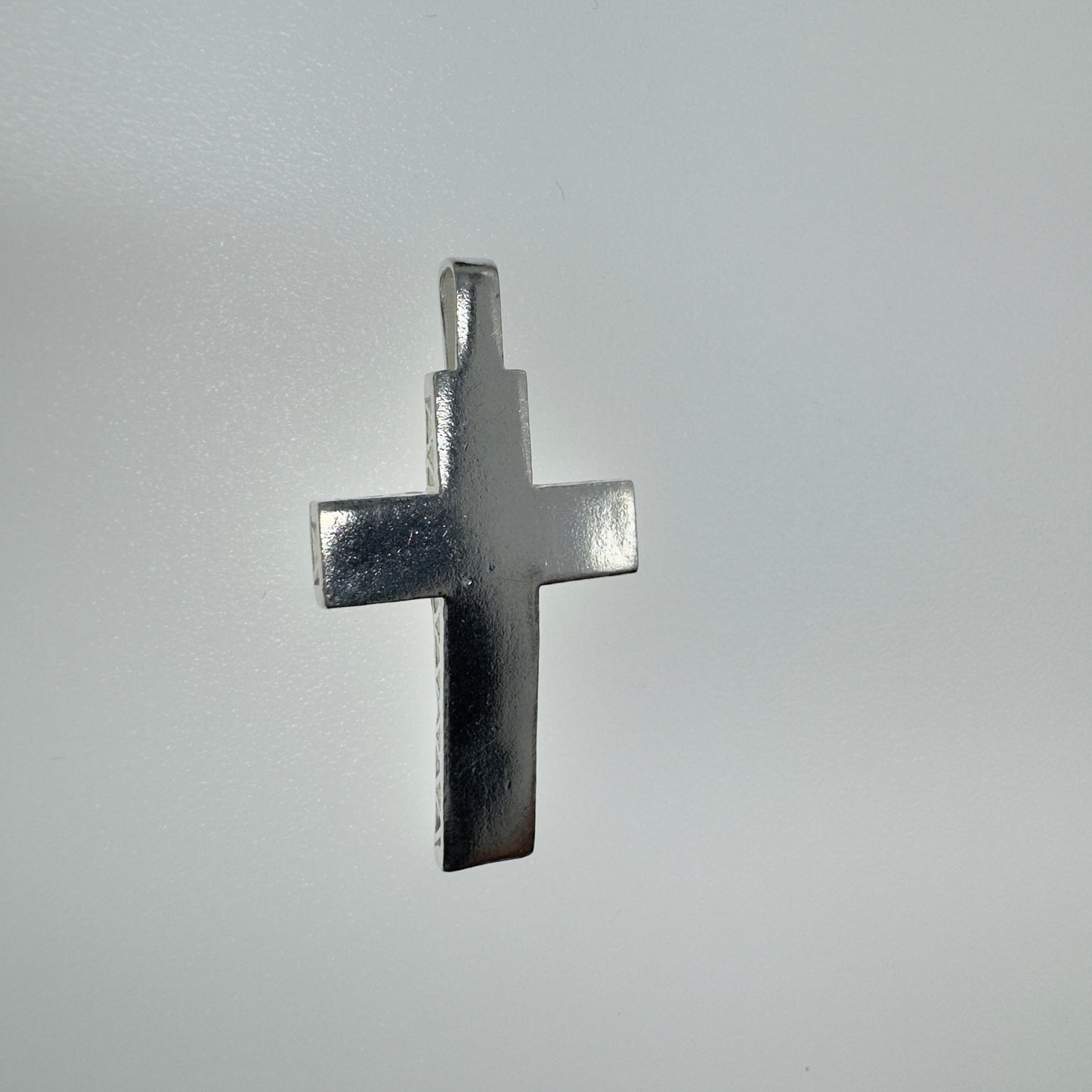 Cruz Lisa Plata 925 Diseño Elegante para Hombre Mujer