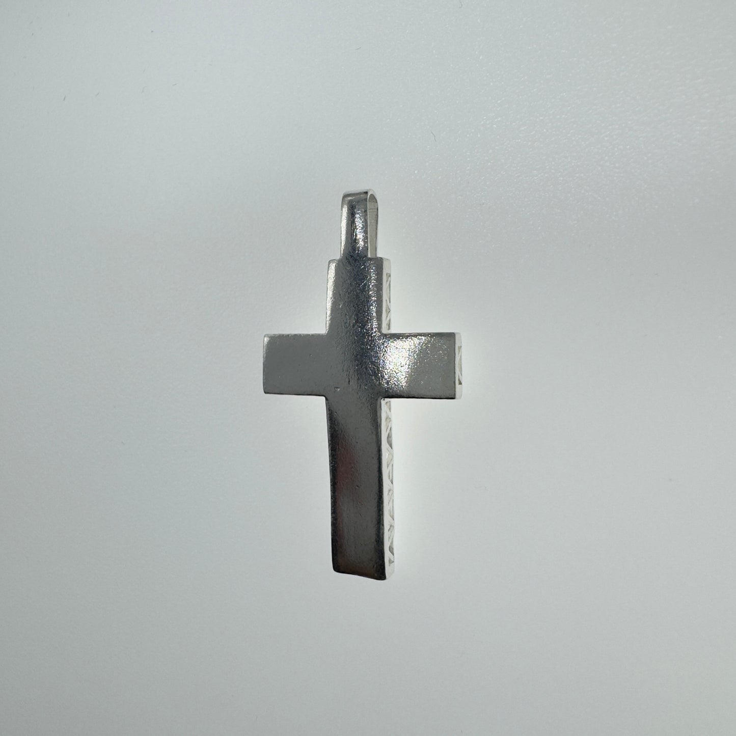 Cruz Lisa Plata 925 Diseño Elegante para Hombre Mujer