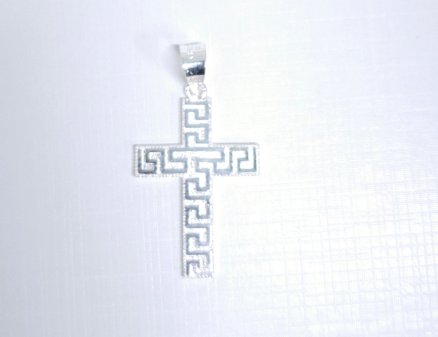 Dije de Cruz Diamantado en Plata .925 mod DR112- Joyería Religiosa