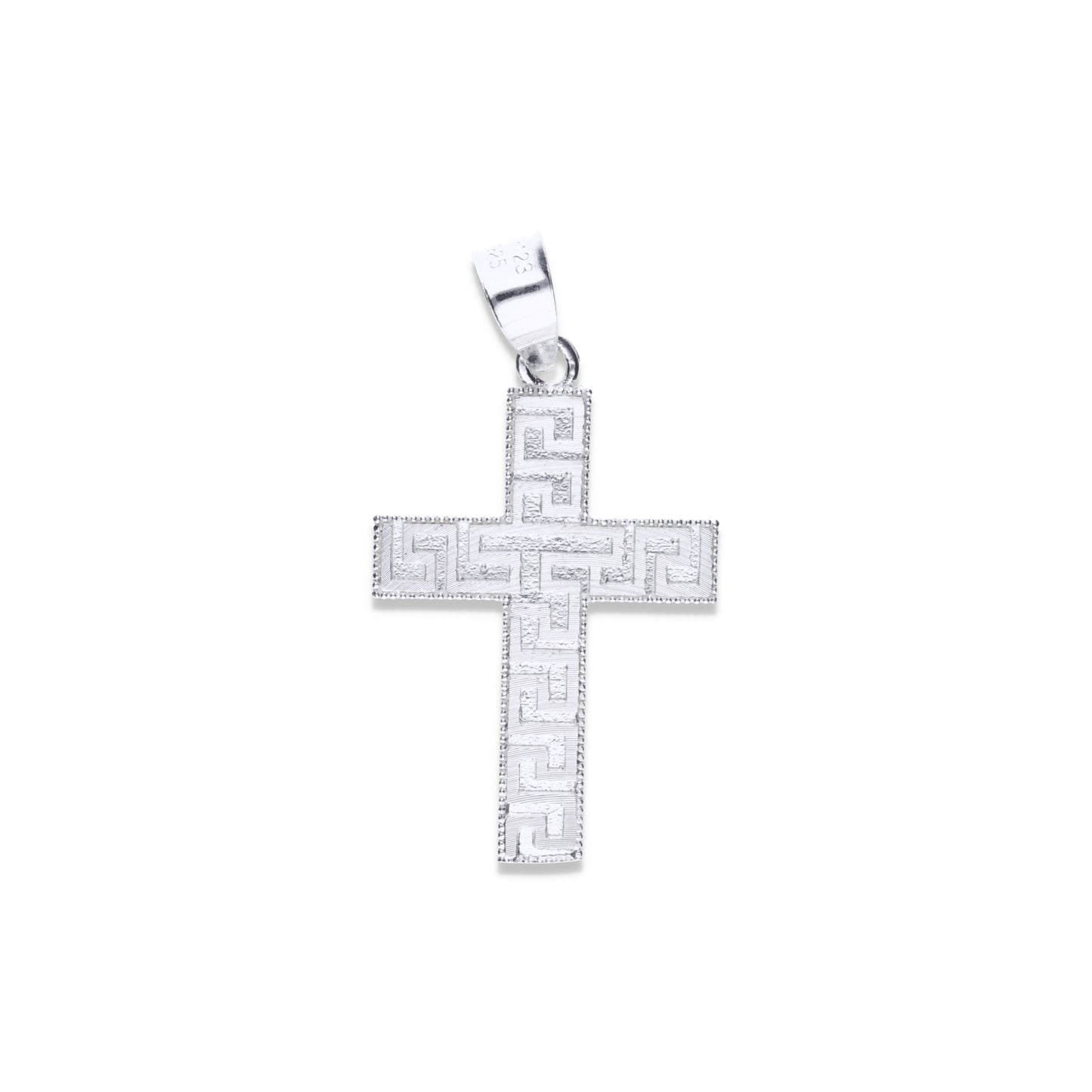 Dije de Cruz Diamantado en Plata .925 mod DR112- Joyería Religiosa