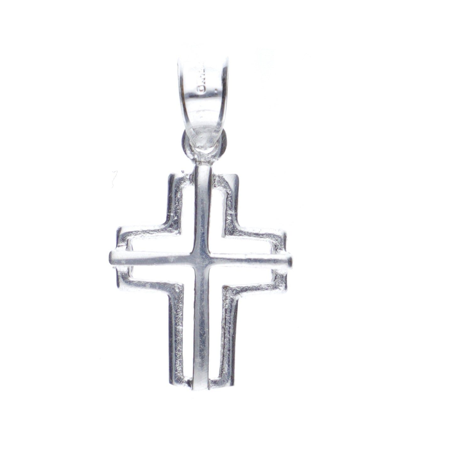 Dije de Cruz en Plata Ley .925 Mod. DR047 - Joyería de Plata