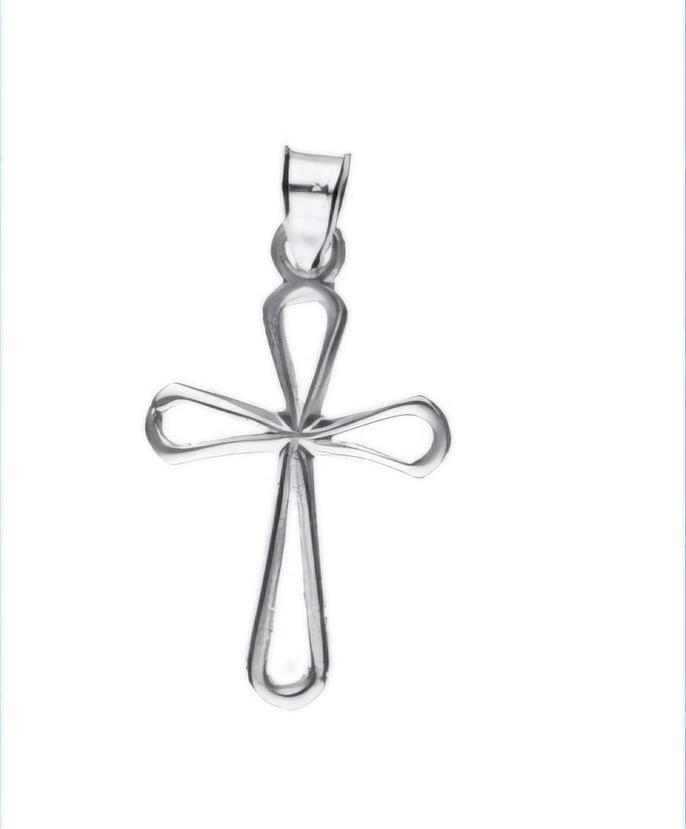 Dije de Cruz en Plata ley .925 Mod. DR079