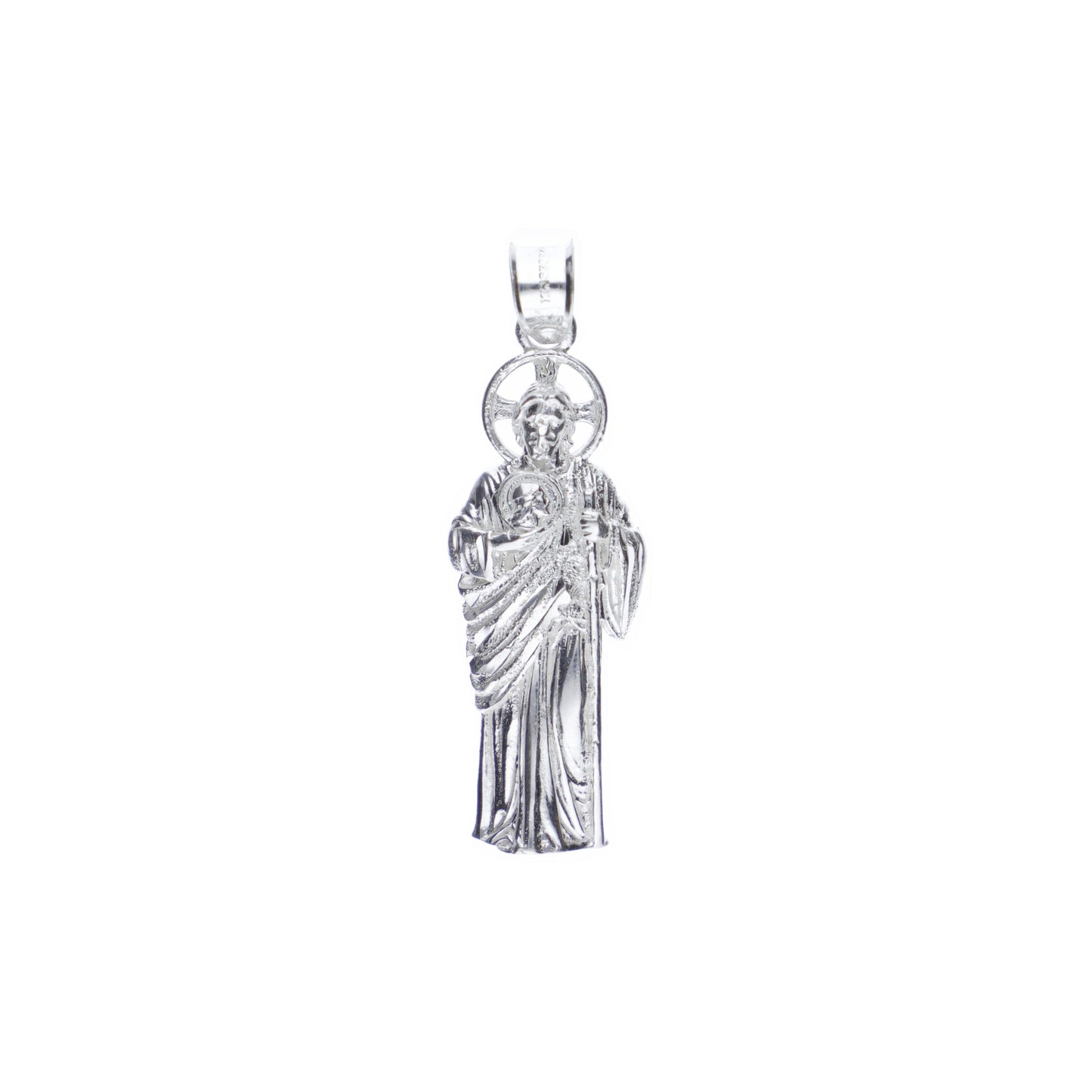 Dije de Plata .925 San Judas Tadeo , Mod. DR121 - Joyería de Plata Religiosa