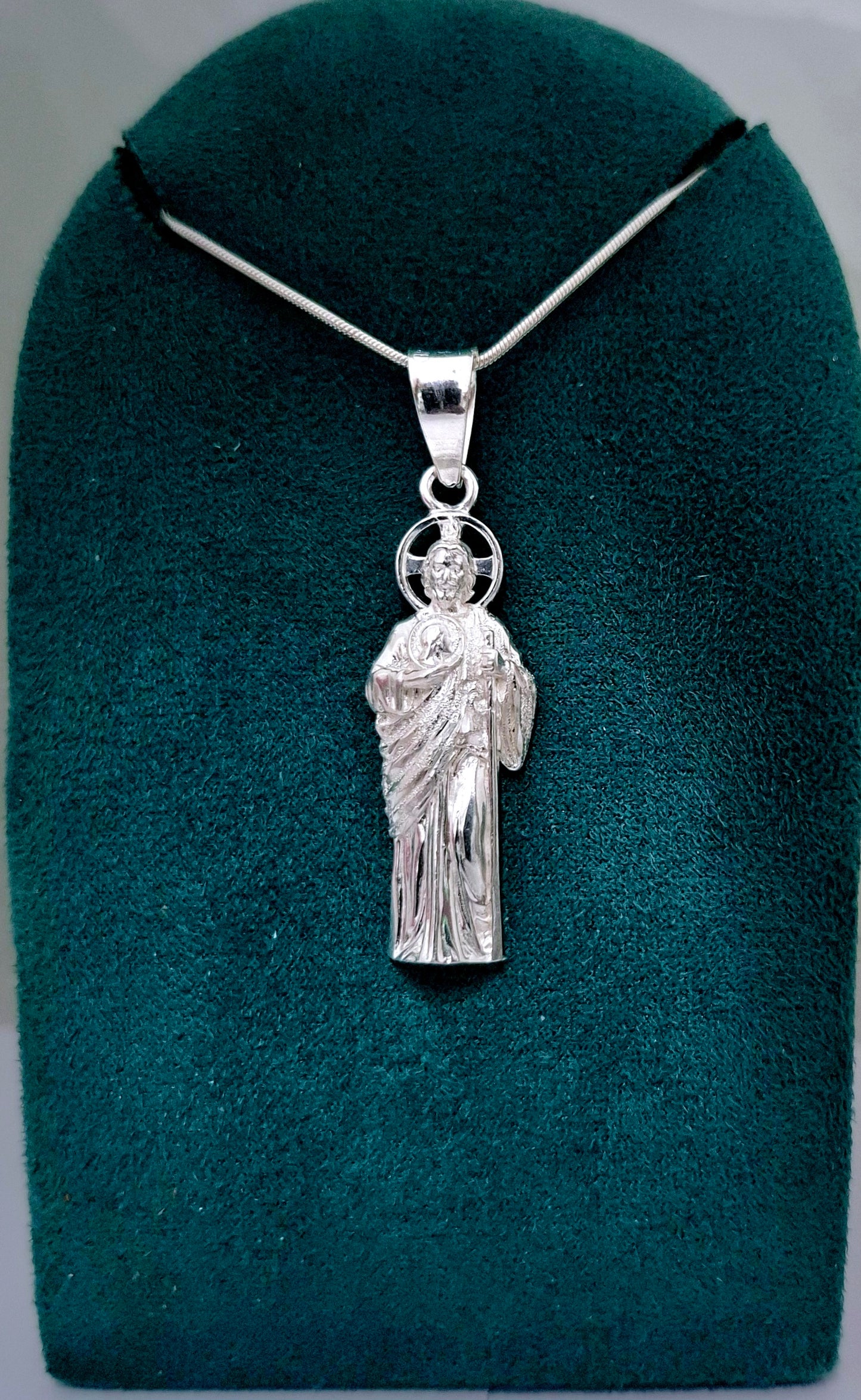 Dije de Plata .925 San Judas Tadeo , Mod. DR121 - Joyería de Plata Religiosa
