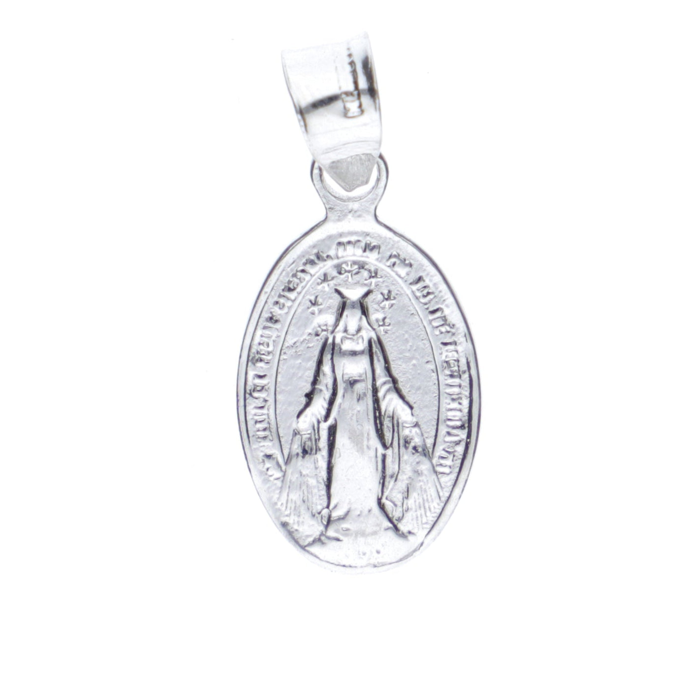 Dije de Plata .925 Virgen Milagrosa mod. Milagrosa OVAL_7 - Joyería Religiosa