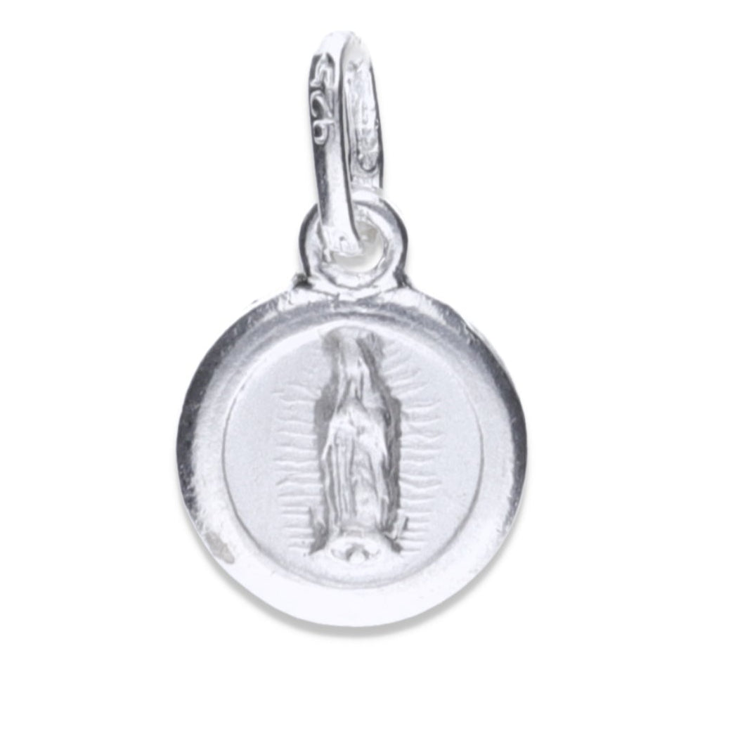 Dije de Plata .925 , doble vista Virgen de Guadalupe y Sagrado Corazón de Jesús mod. SYA-01 - Joyería Religiosa