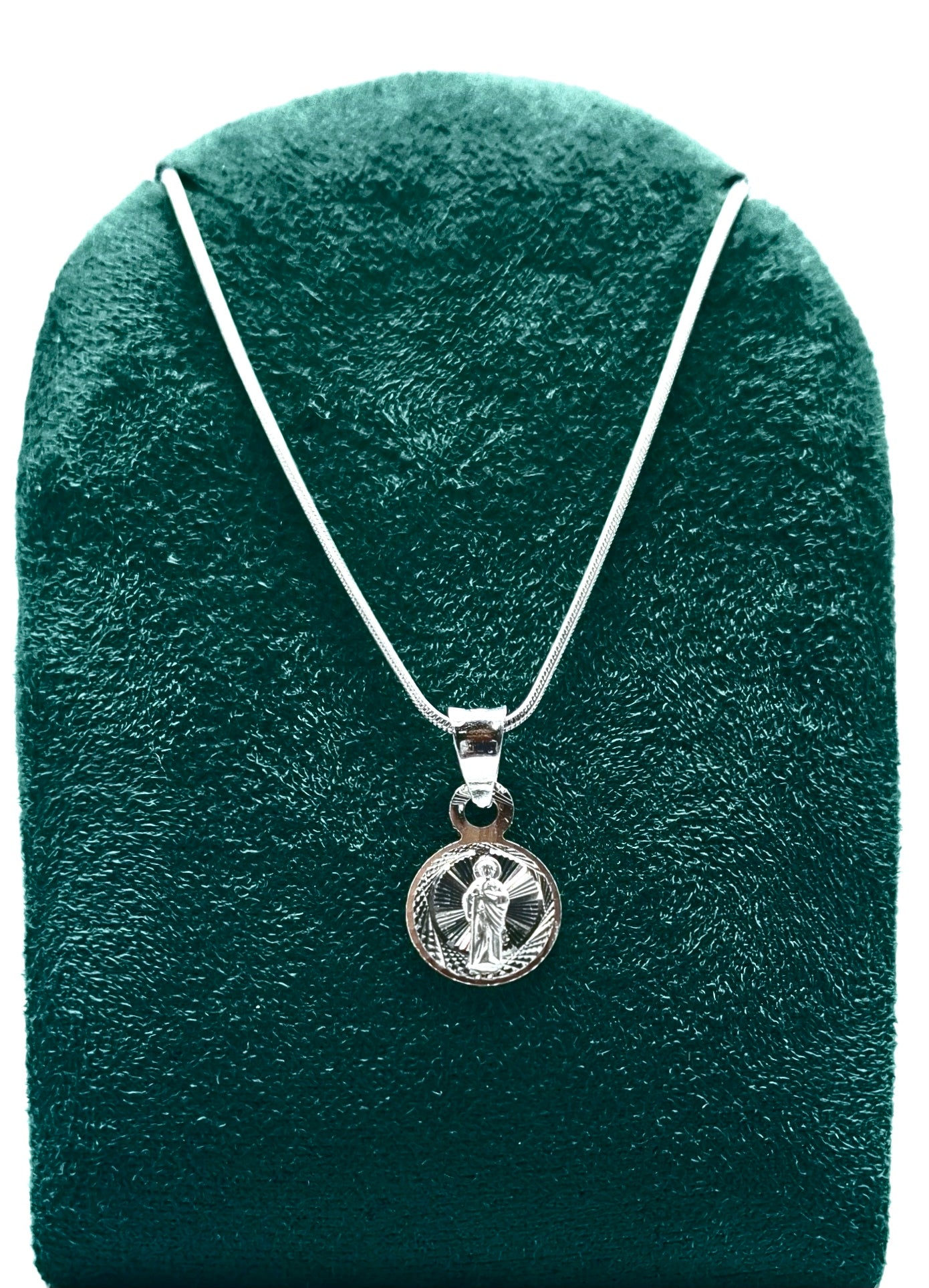 Dije de Plata .925 en diseño de San Judas Tadeo mod. R10SJ3D- Mayoreo y Menudeo