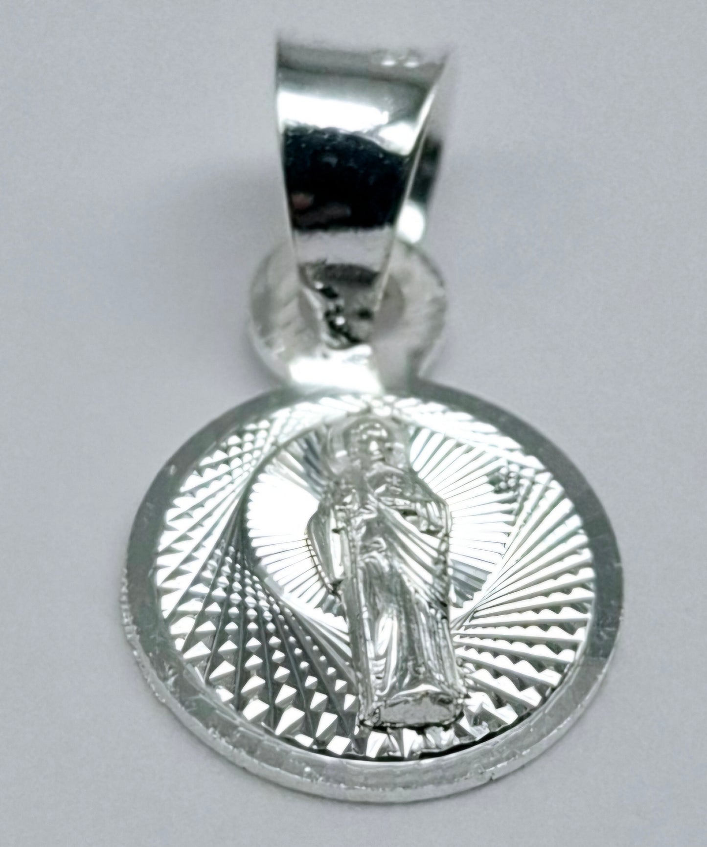 Dije de Plata .925 en diseño de San Judas Tadeo mod. R10SJ3D- Mayoreo y Menudeo