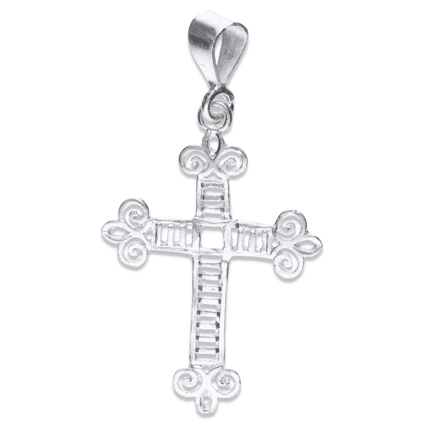 Dije de cruz en Plata Ley .925- Joyería Religiosa