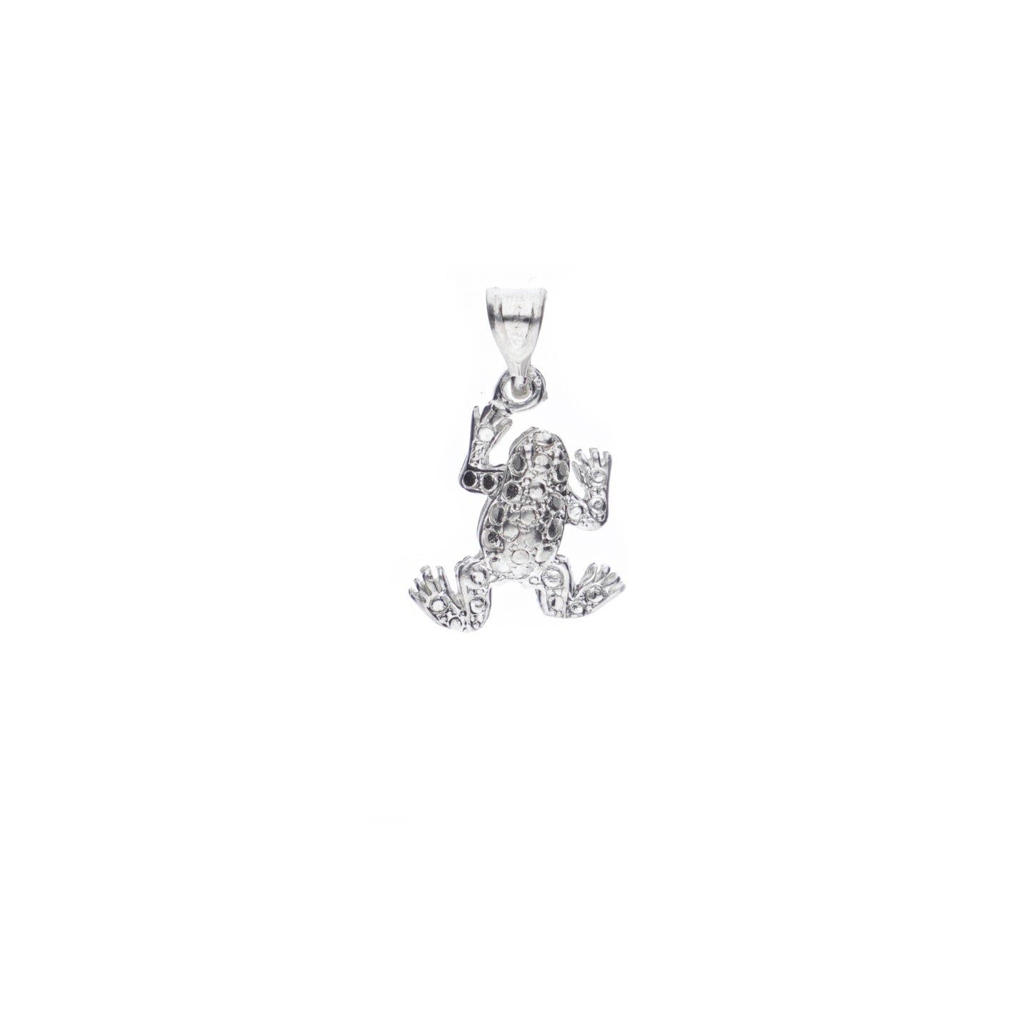 Dije de Plata .925 en forma de Rana Joyería Artesanal