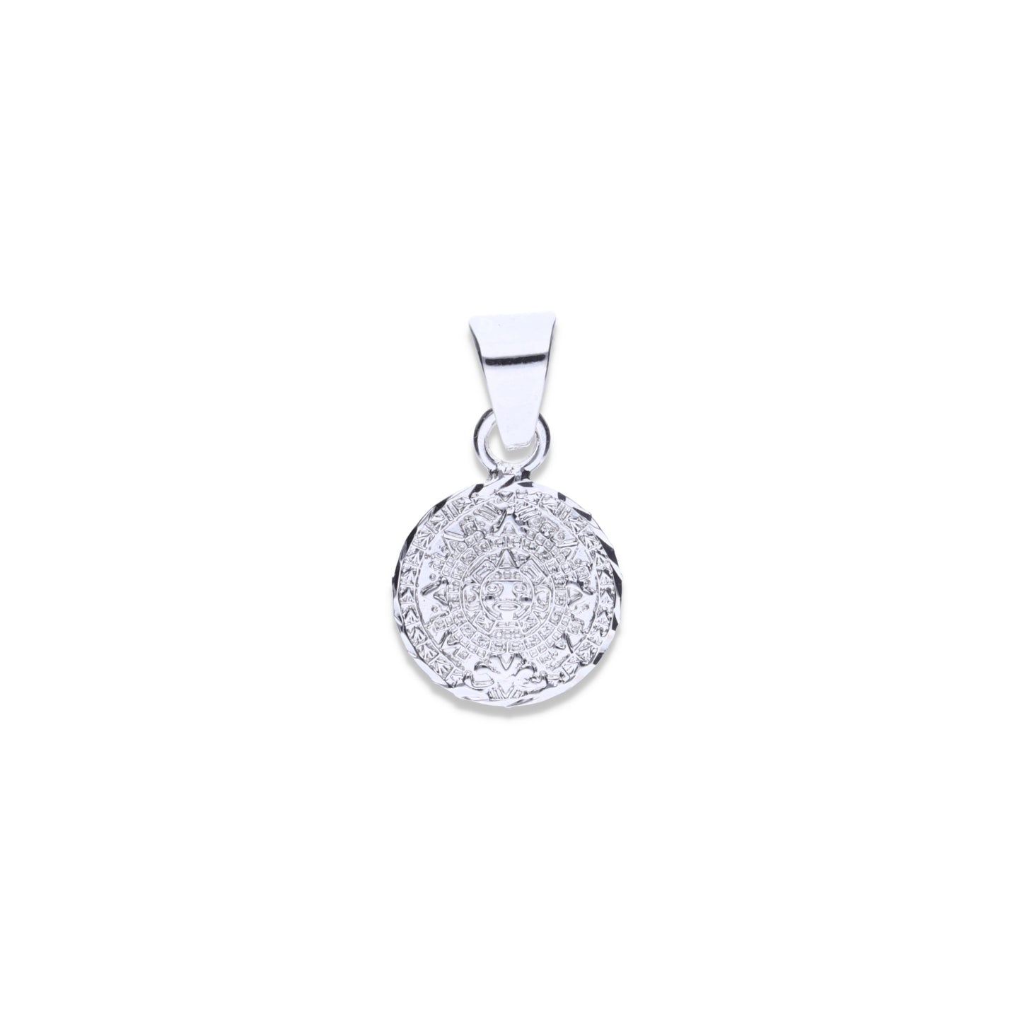 Dije de Plata Ley .925 en forma de Calendario Azteca (JL002)