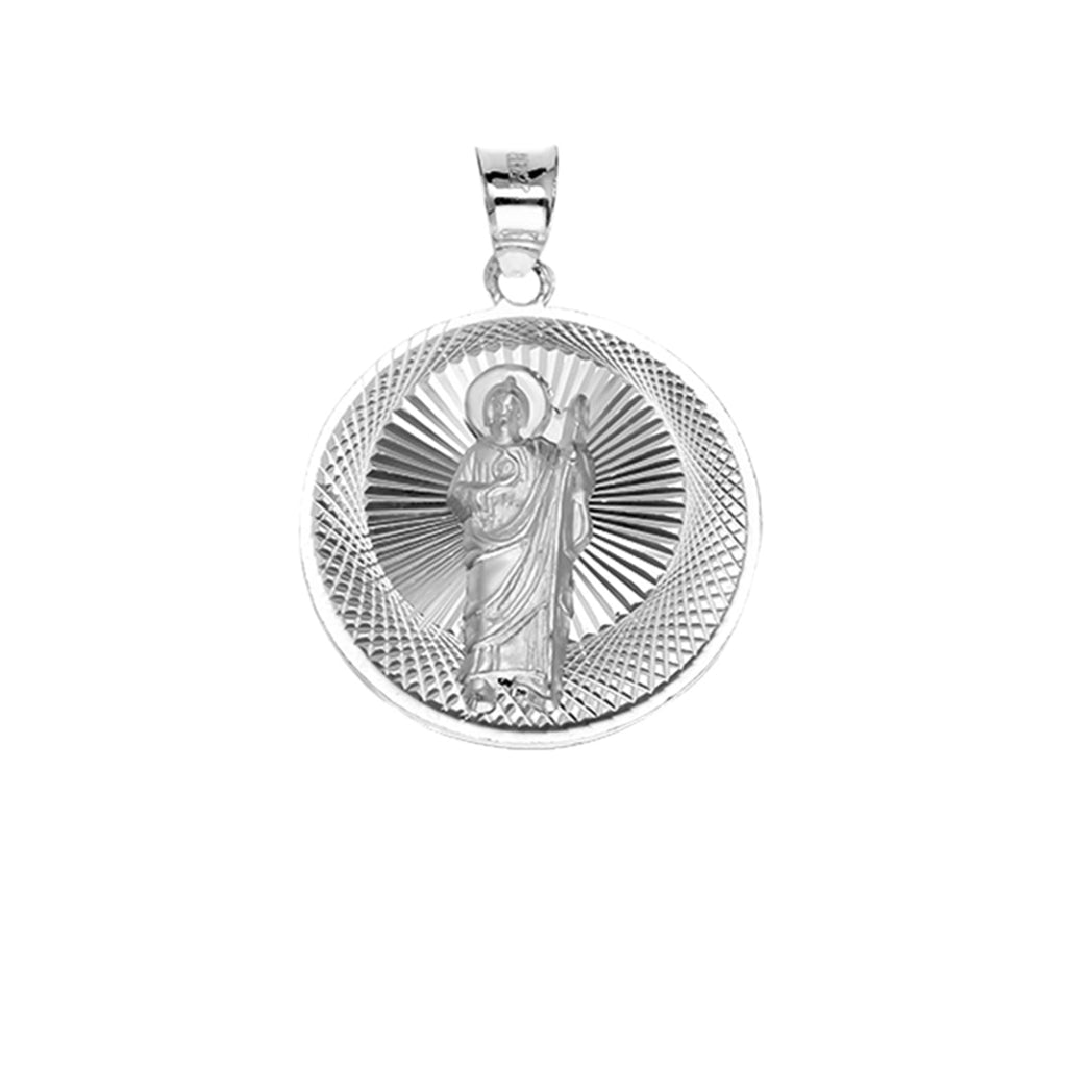 Dije de Plata .925 en diseño de San Judas Tadeo mod. R10SJ3D- Mayoreo y Menudeo