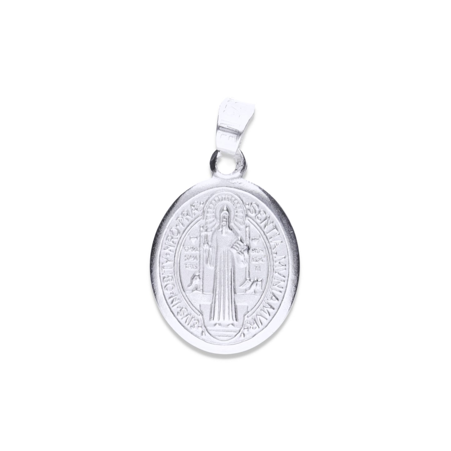 Dije Plata .925 Medalla Oval San Benito 3.1 Gramos - Joyería Religiosa