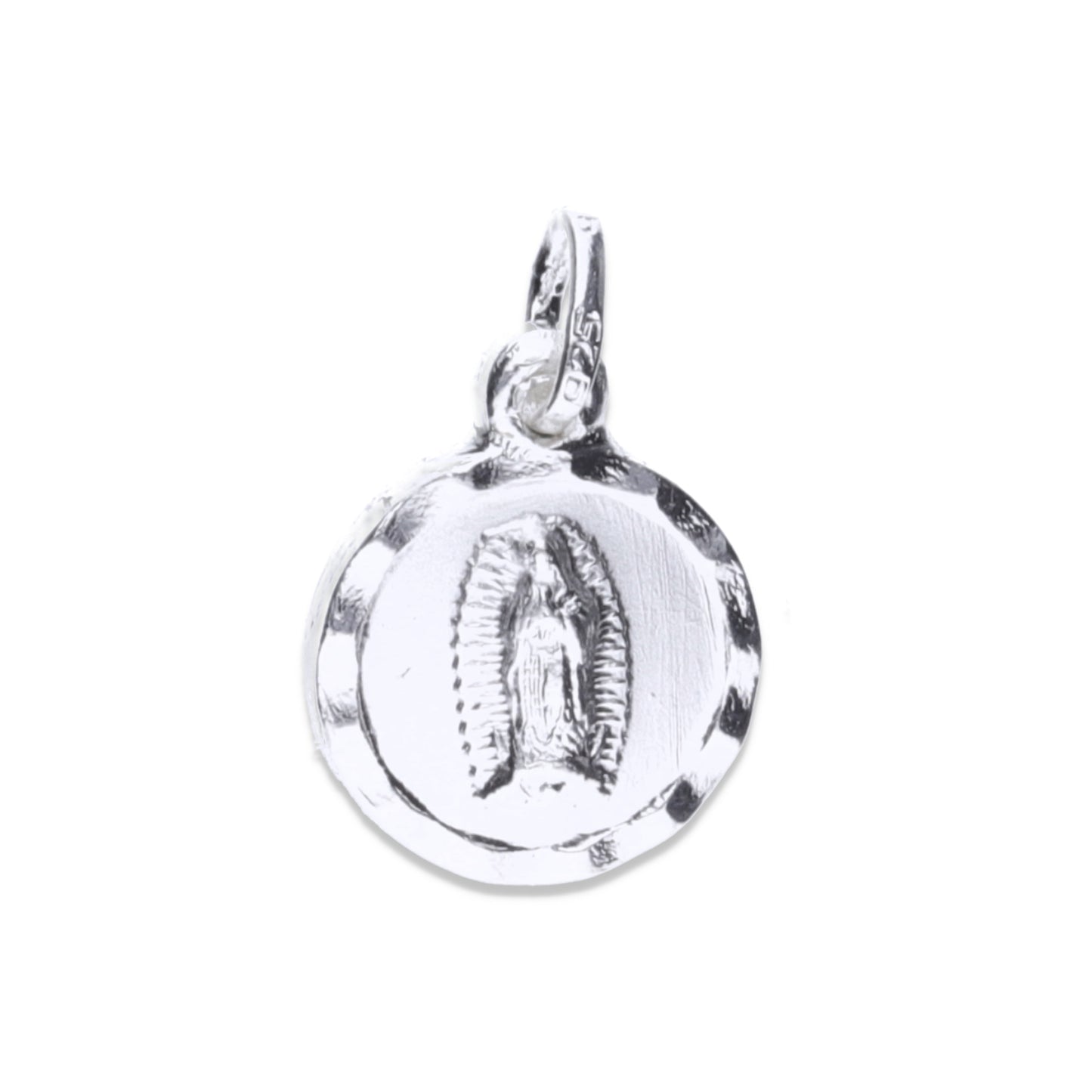 Dije Plata .925 Sochapada doble vista Virgen de Guadalupe y Sagrado corazón de Jesús Mod. SYB-16 - Joyería Religiosa
