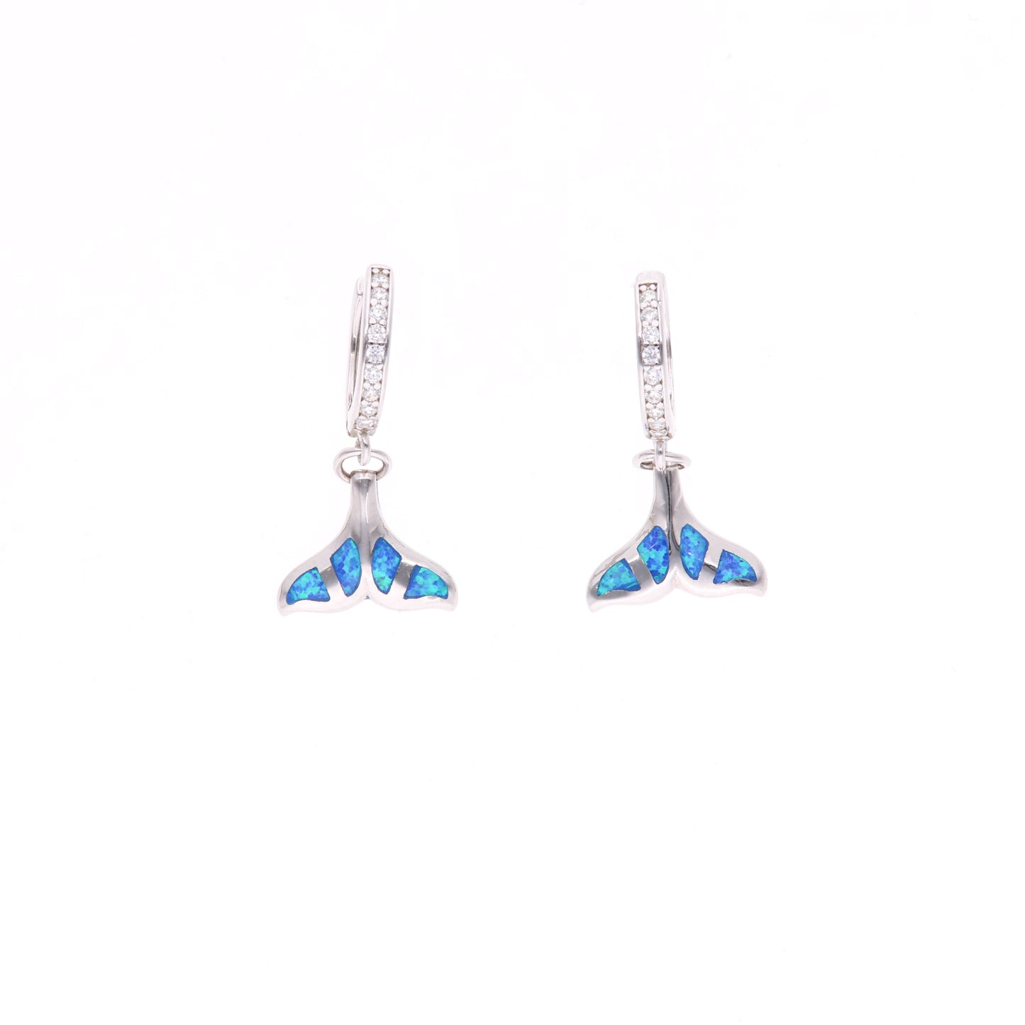 Aretes Cola de Ballena de Ópalo en Plata .925