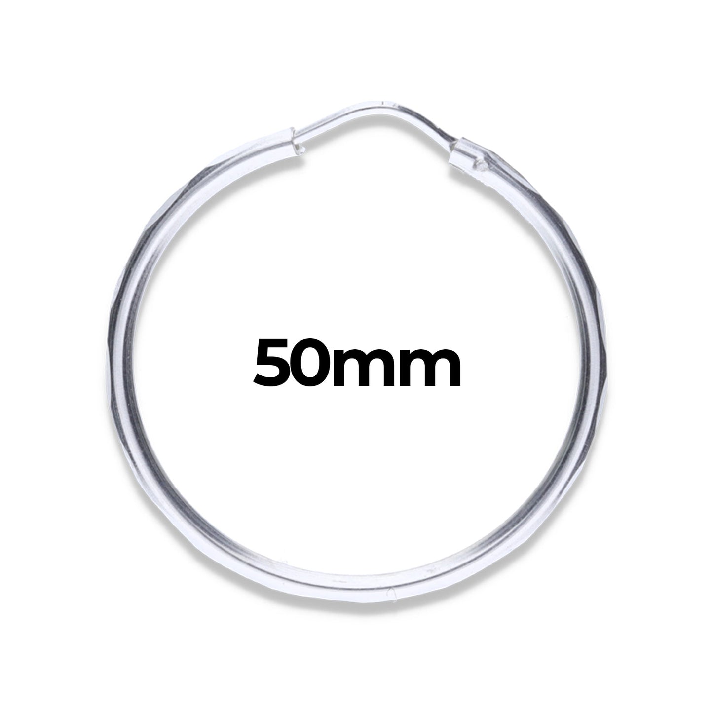 Arracadas Plata .925 50mm Diámetro - Mayoreo y Menudeo