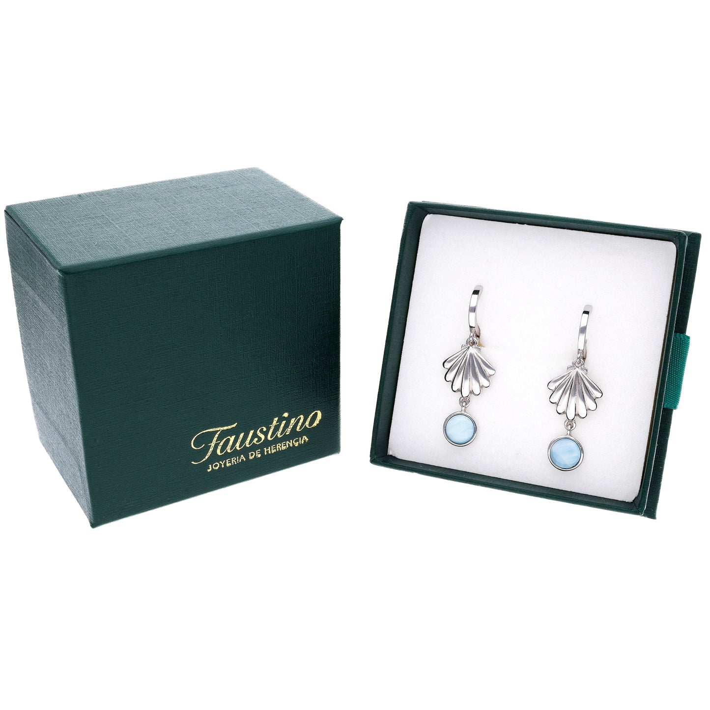 Dije Concha Colgante Larimar Plata.925