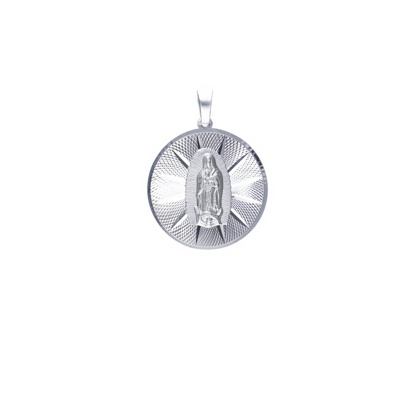 Dije de Plata .925 con diseño de la de Virgen de Guadalupe MOD. R10LPCH- Mayoreo y Menudeo