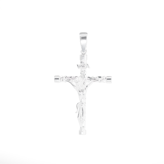 Dije de Cruz con cristo en Plata Ley .925, ACDRP013