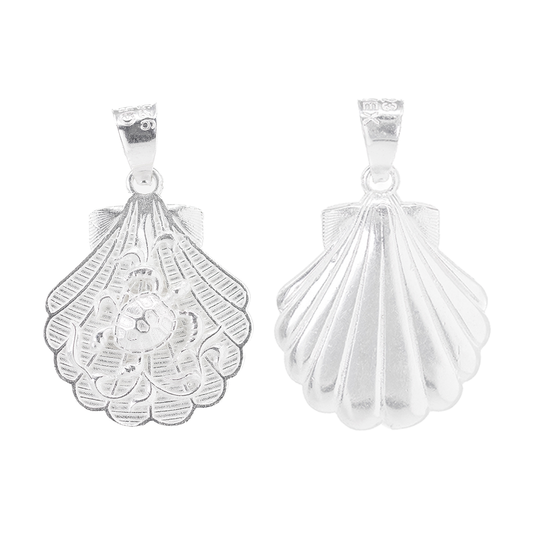 Dije de Plata Ley .925 en Forma de Concha de Mar (DM007) - Joyería Marina