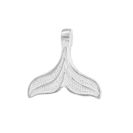 Dije Plata ley .925 en Forma de Cola de Ballena (DM012) - Joyería Marina
