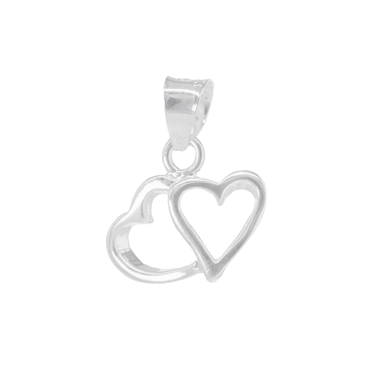 Dije Plata .925 dije de doble corazon- Joyería de Plata