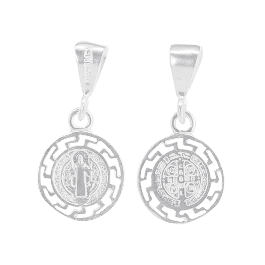 Dije de Plata Ley .925 en forma de San Benito , Mod. FBD-235